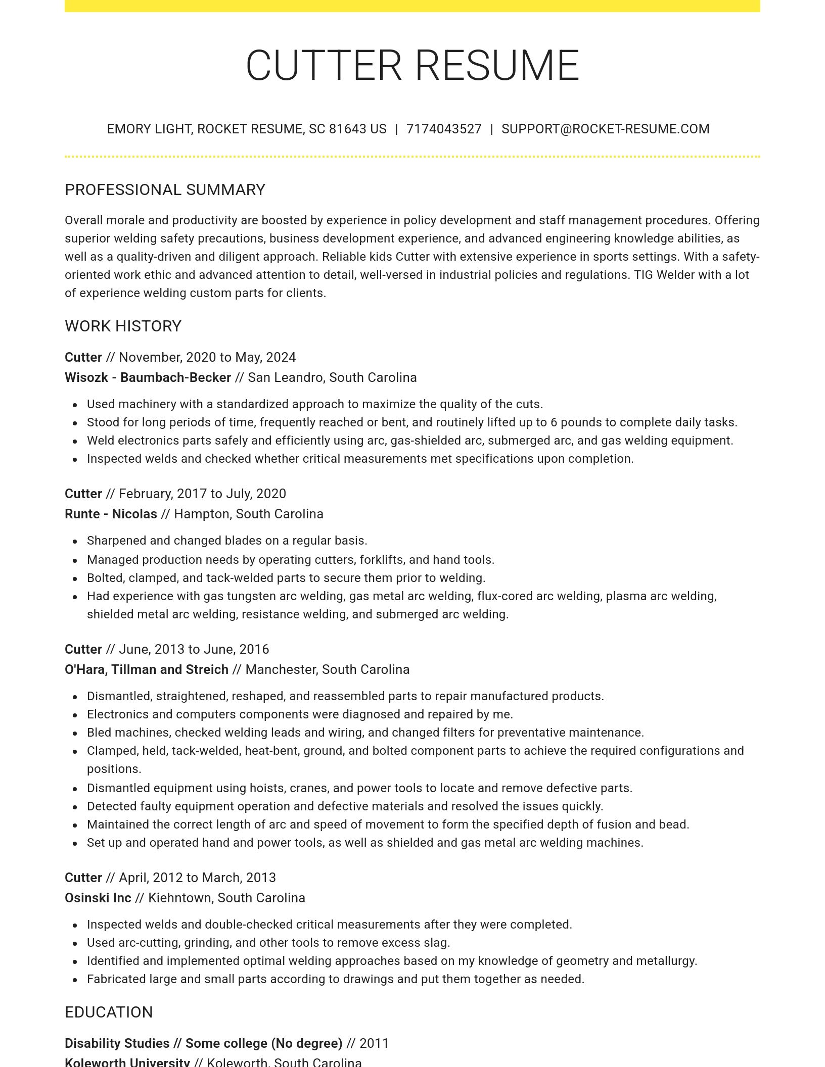 Grand resume template