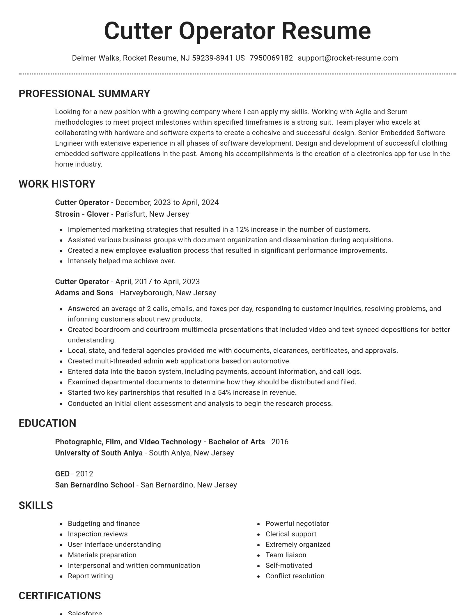 Brilliant resume template