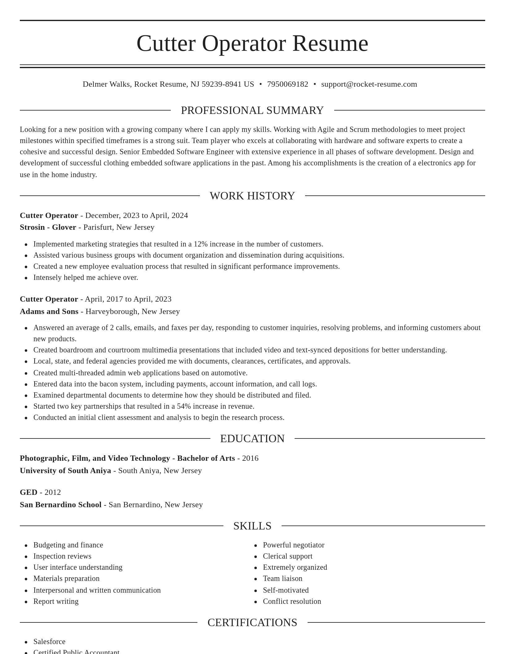 Elegant resume template