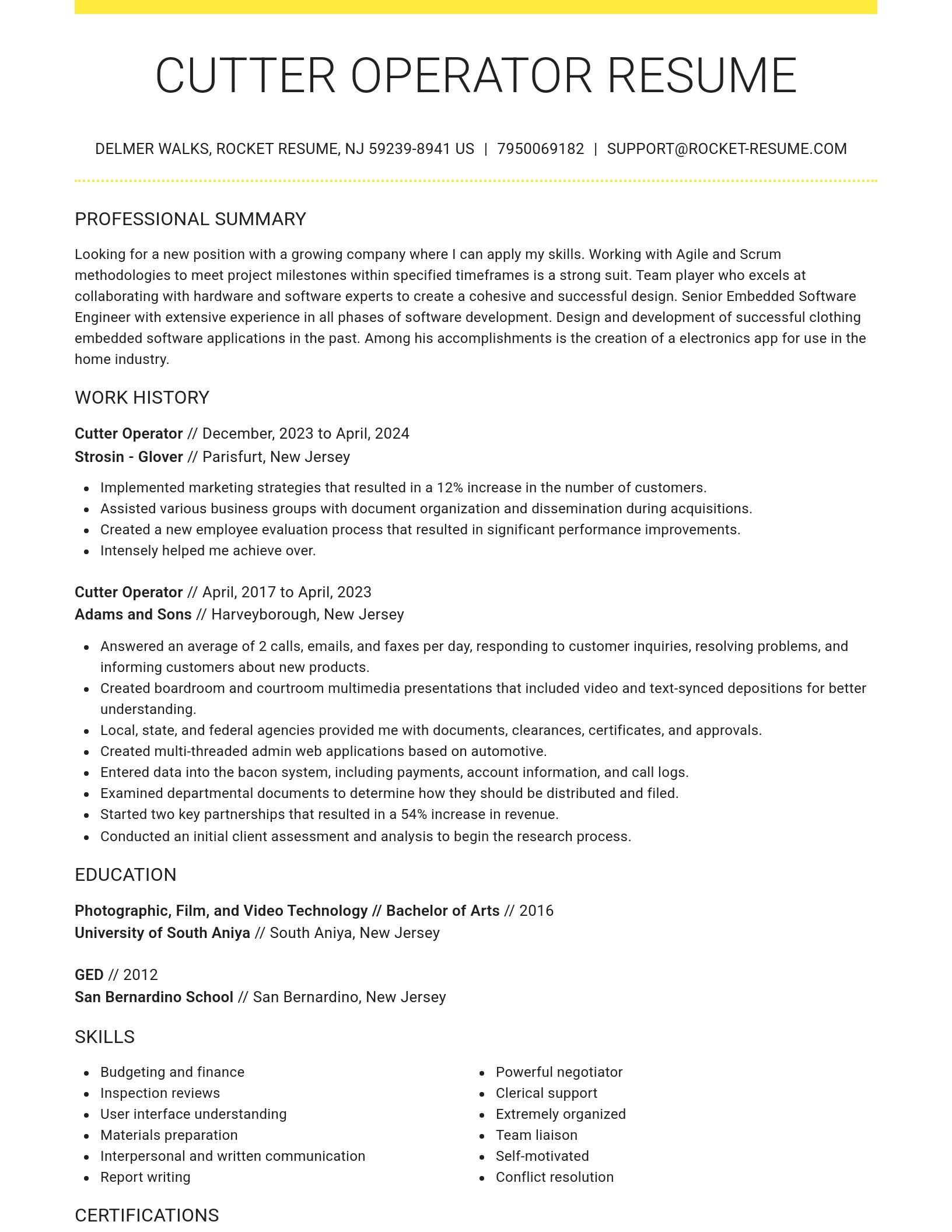 Grand resume template