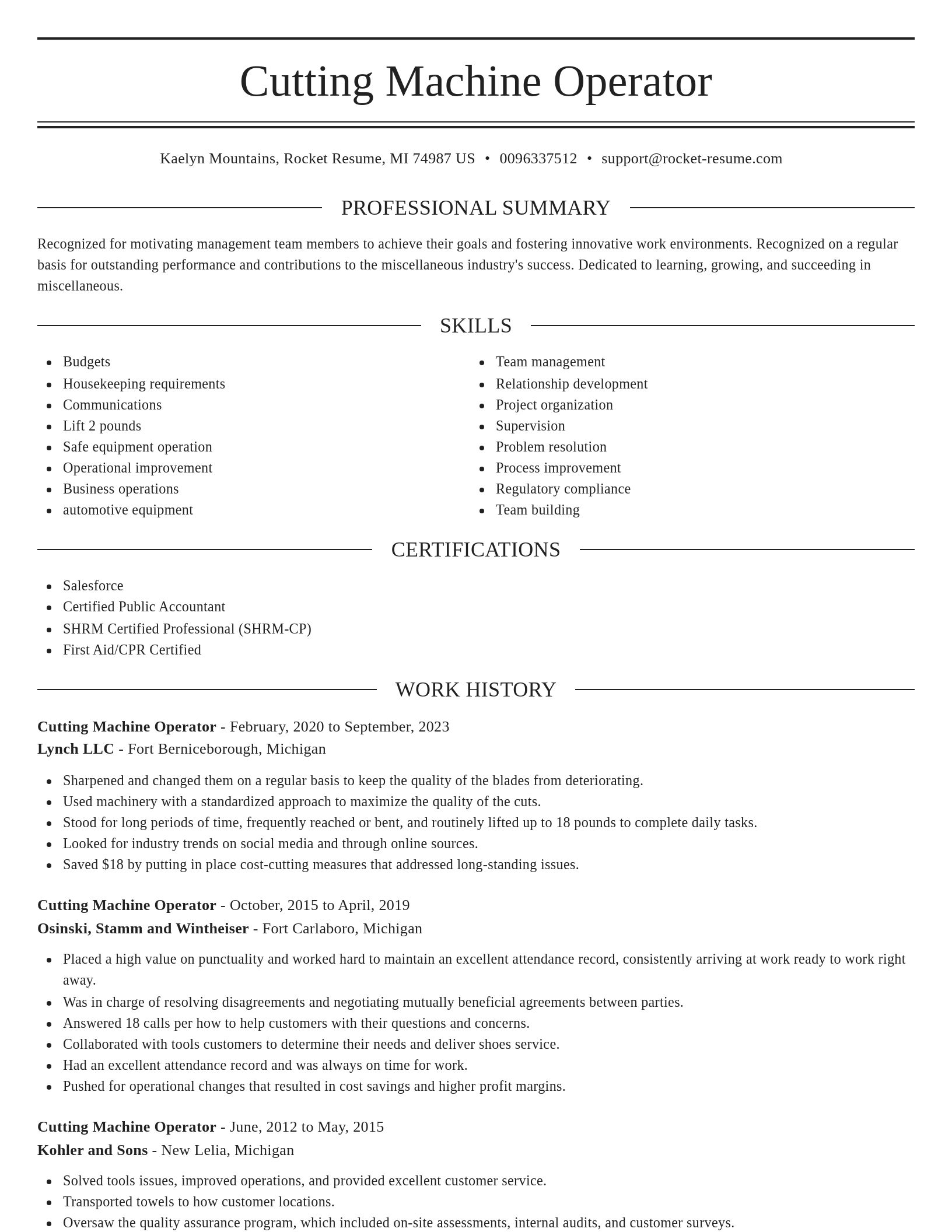 Elegant resume template