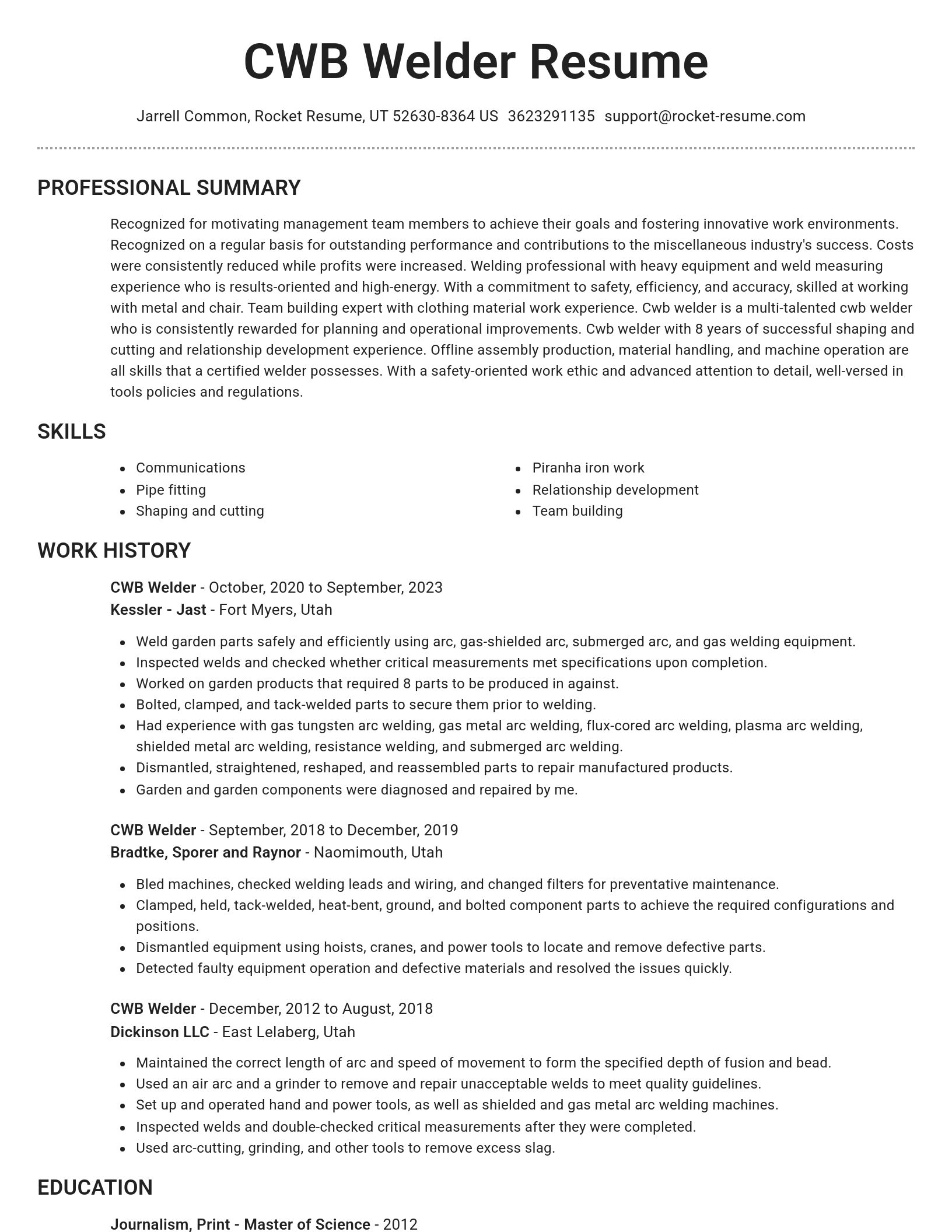 Brilliant resume template