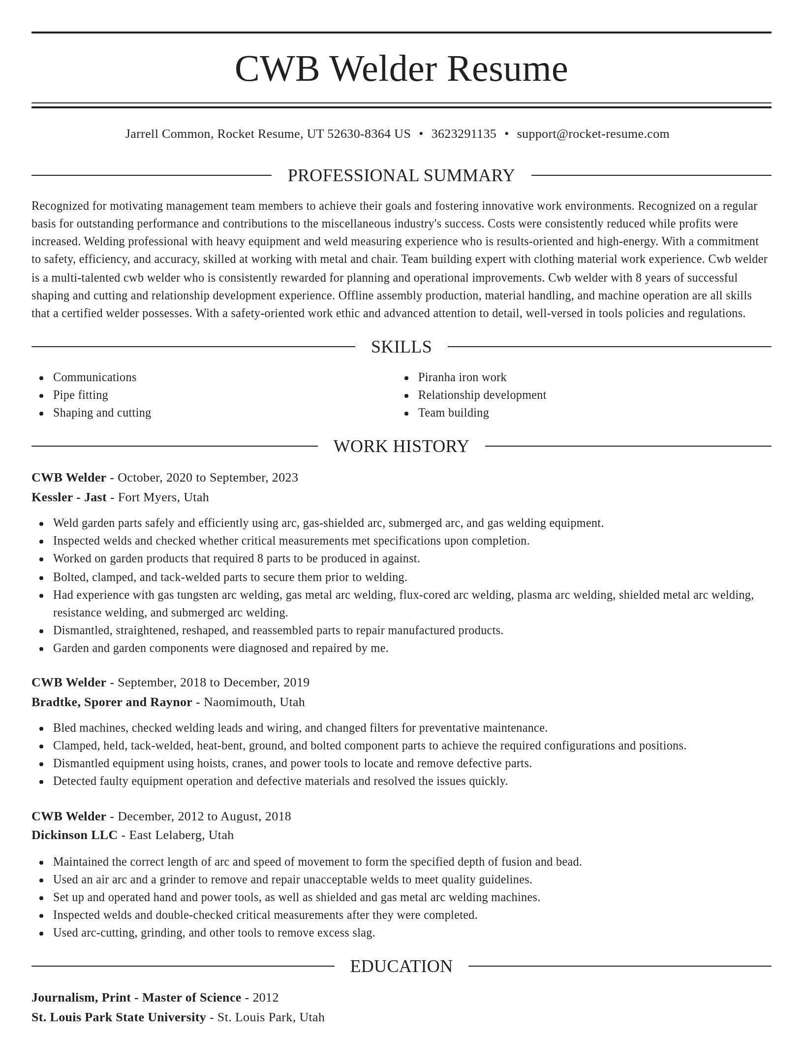 Elegant resume template