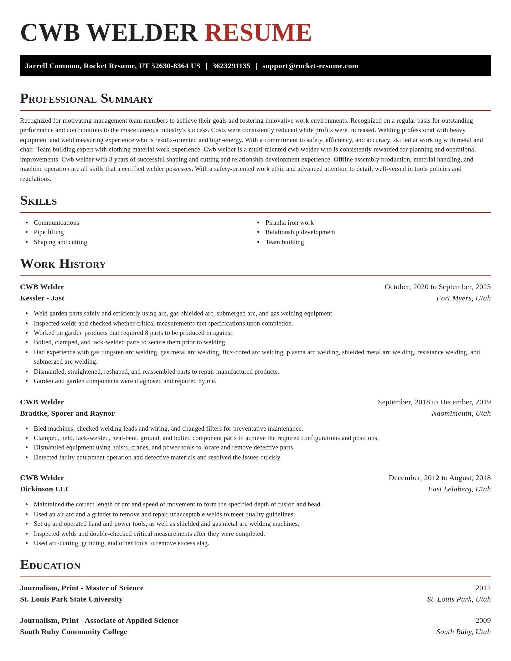 Exquisite resume template