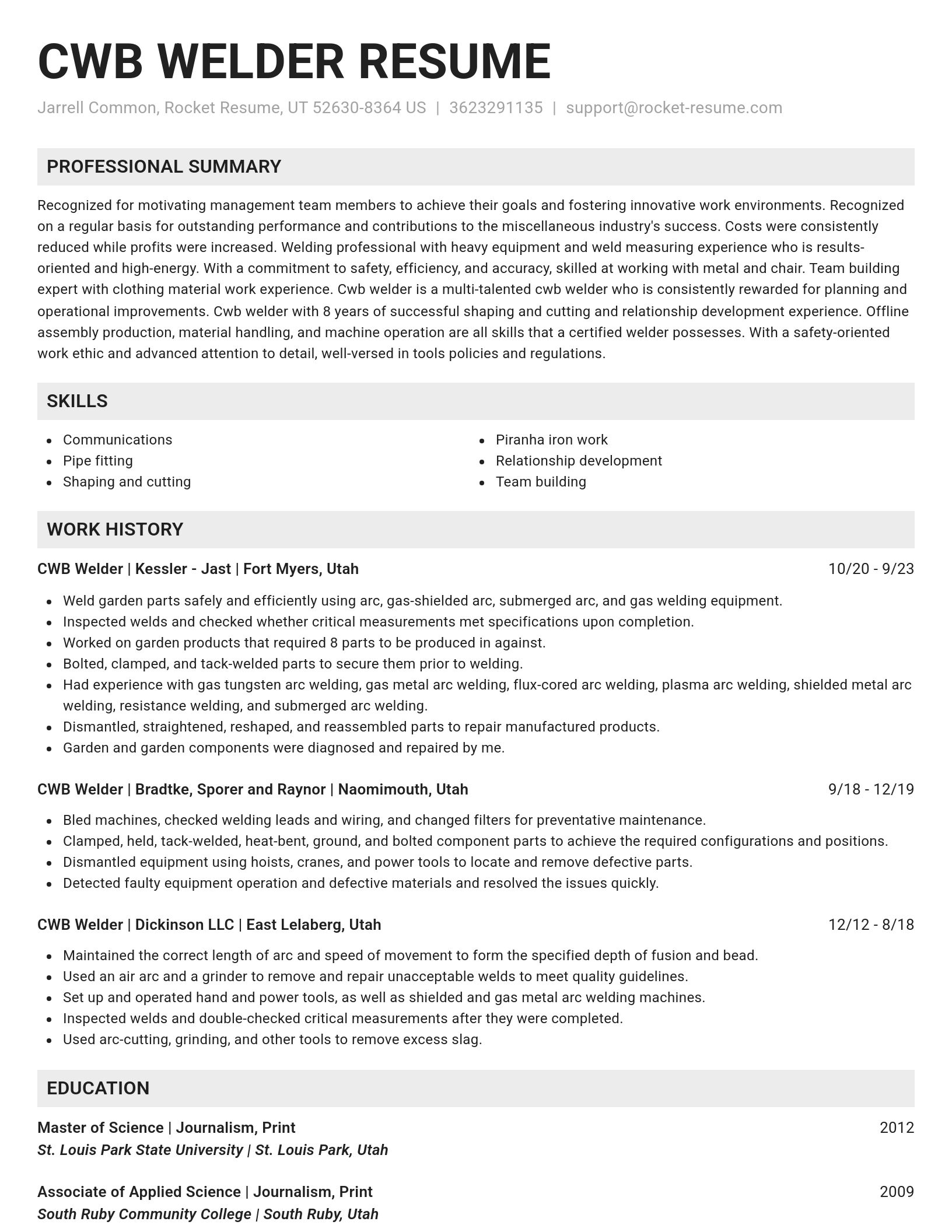 Genius resume template