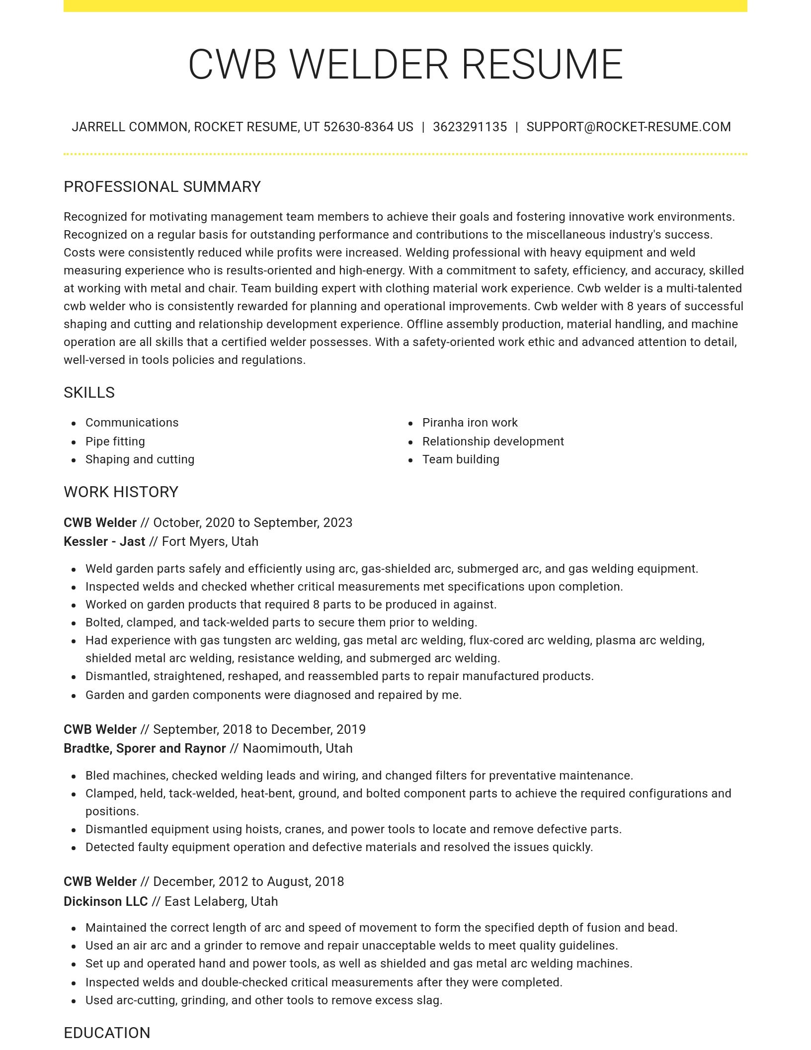 Grand resume template
