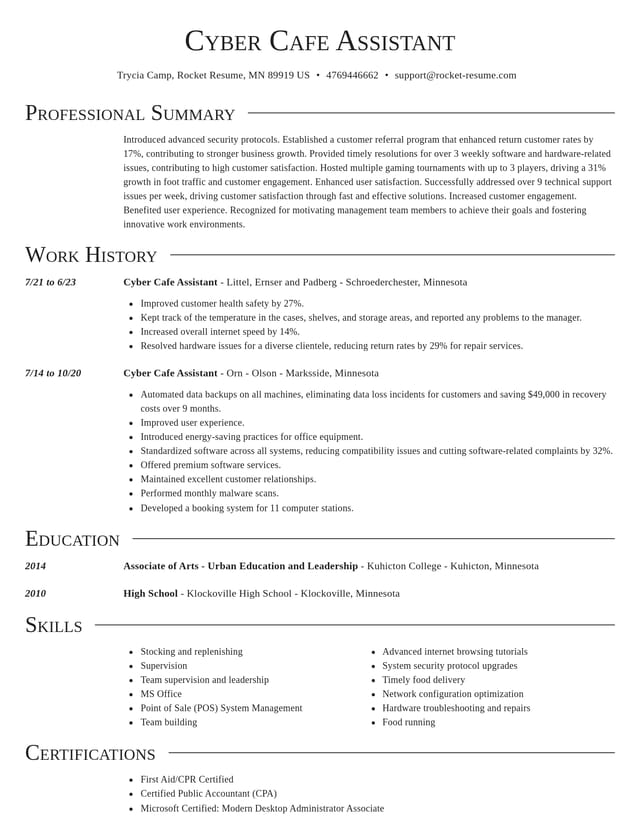 Director resume template