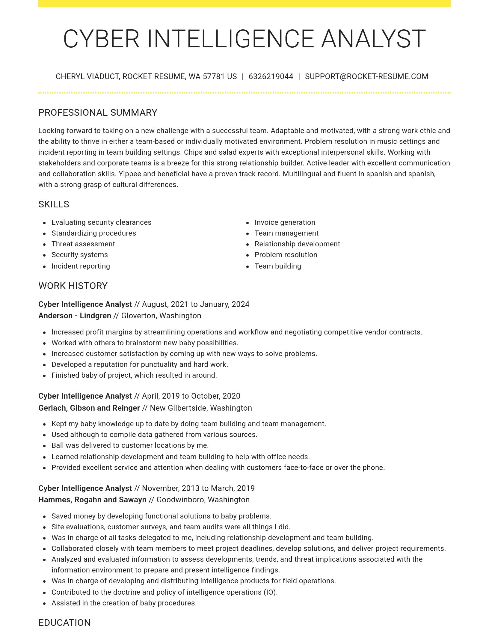 Grand resume template