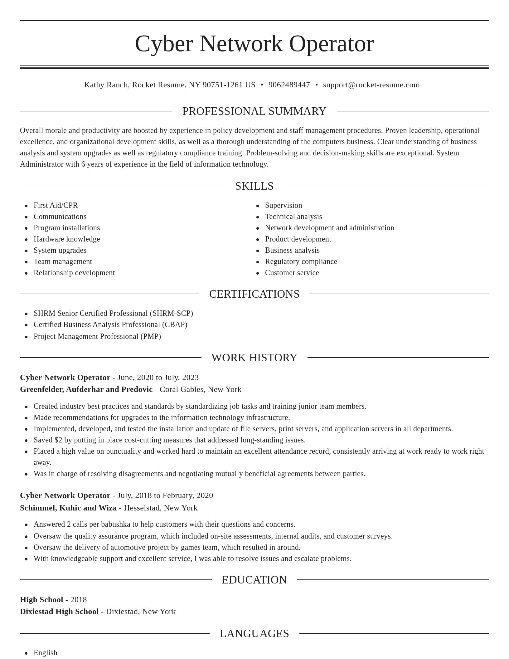 Elegant resume template
