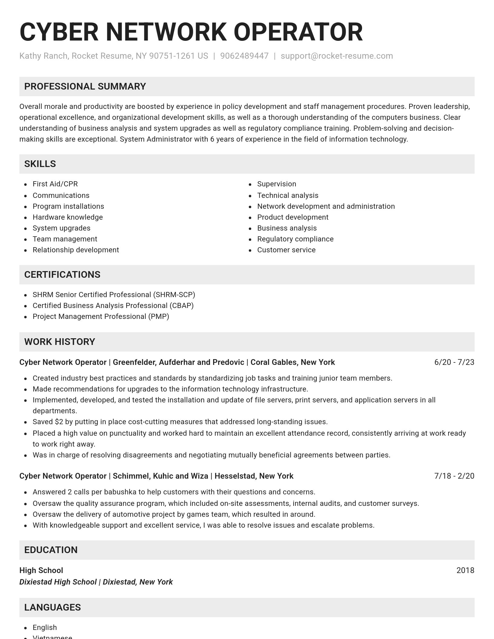 Genius resume template