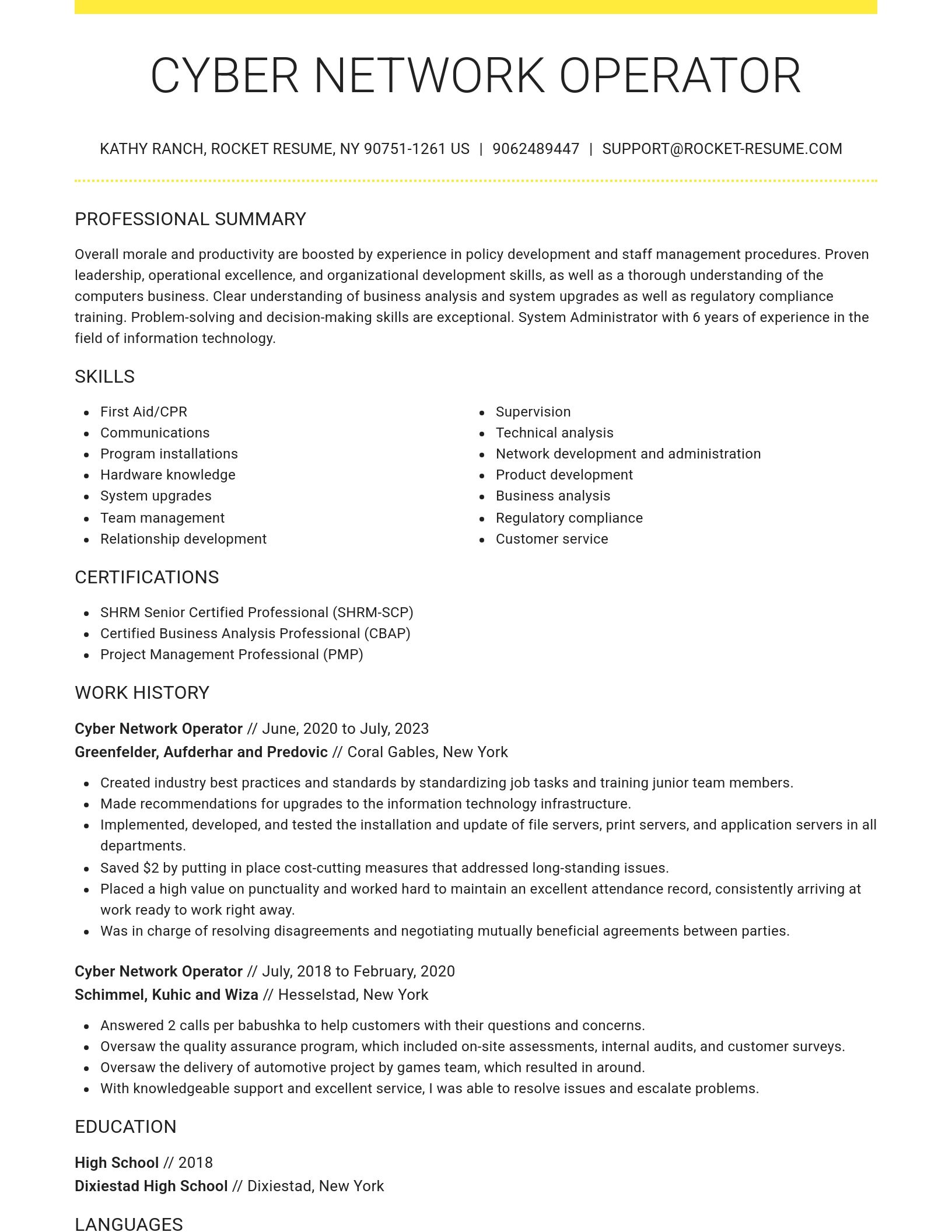 Grand resume template