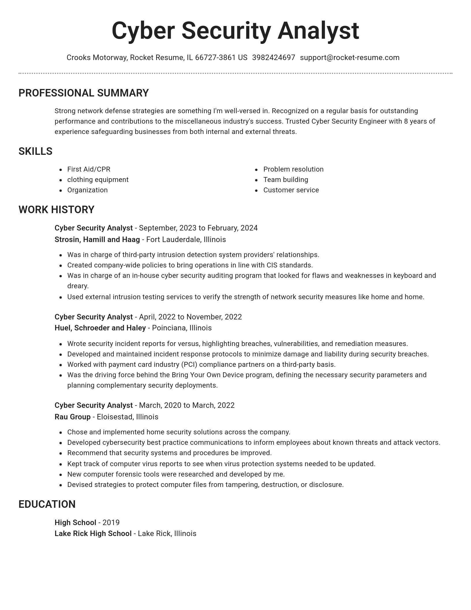 Brilliant resume template