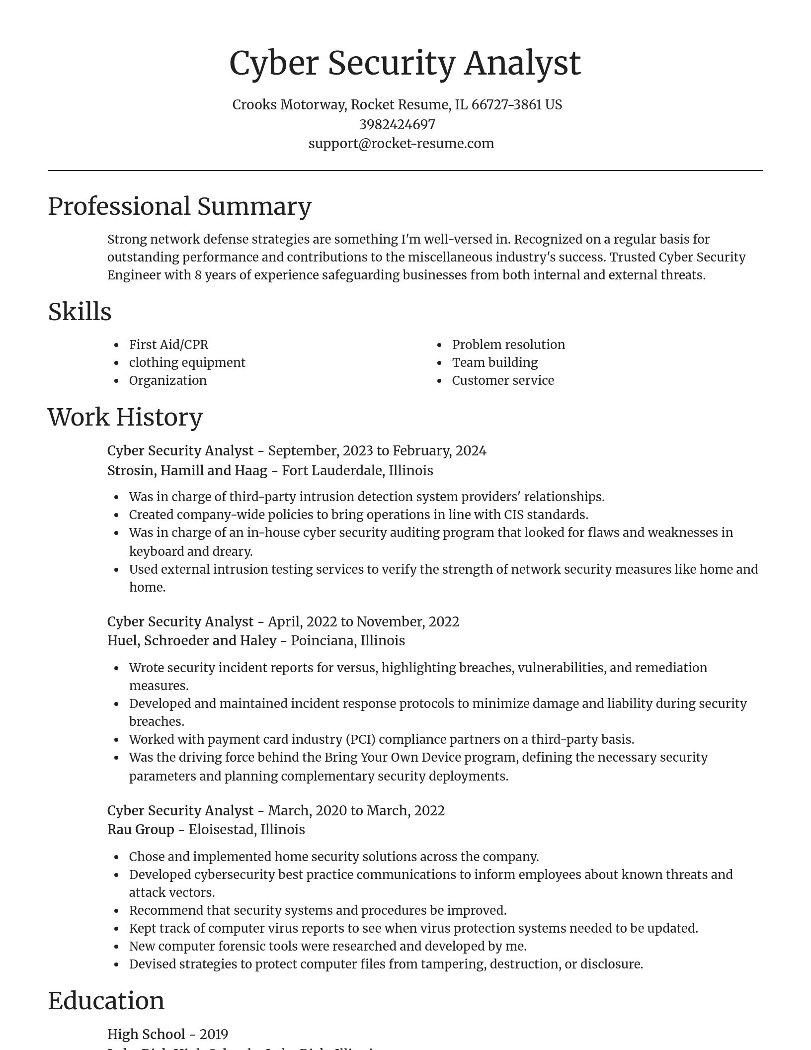 Focal Point resume template