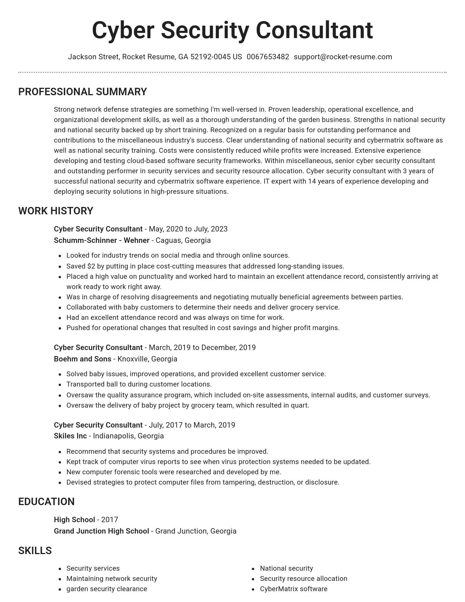 Brilliant resume template