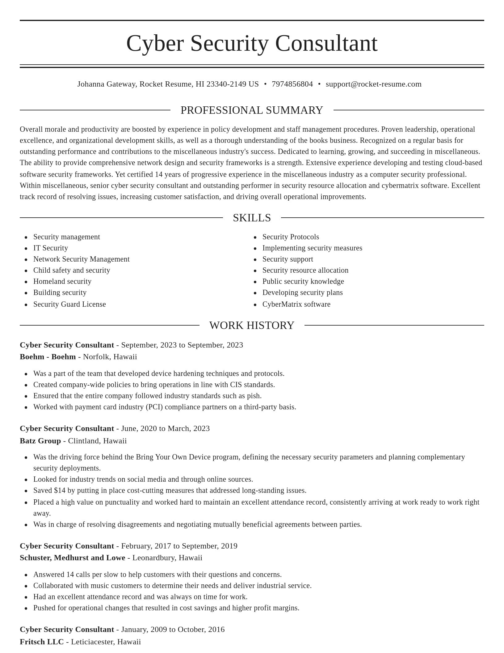 Elegant resume template