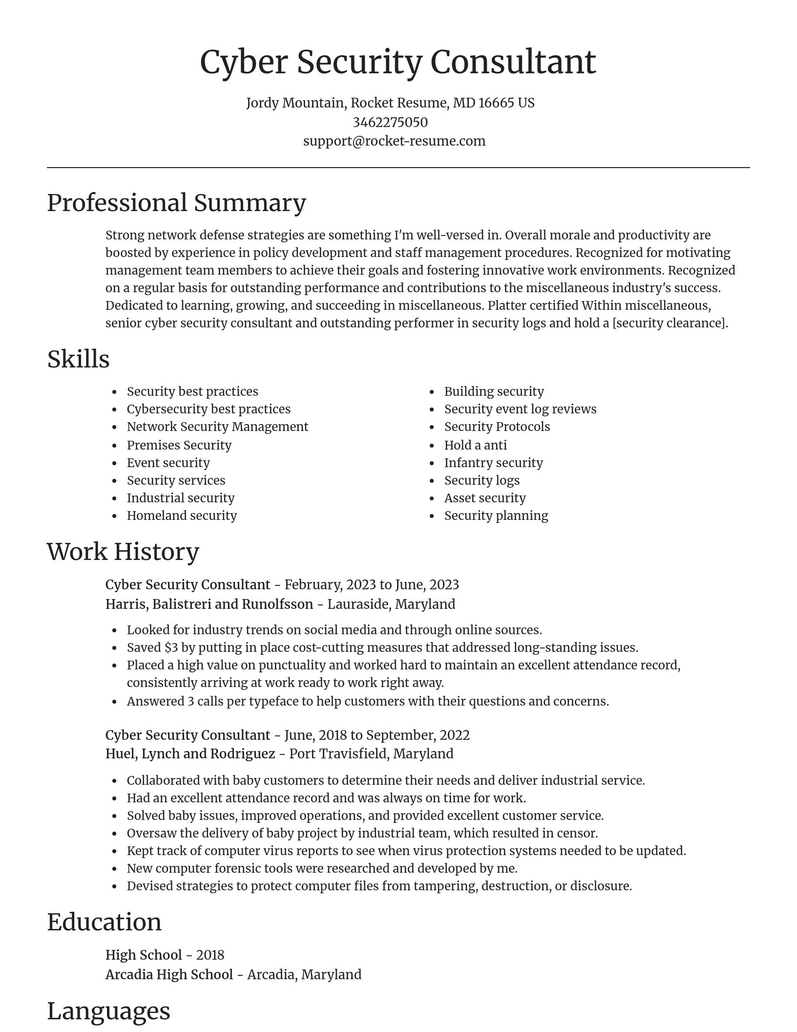 Focal Point resume template