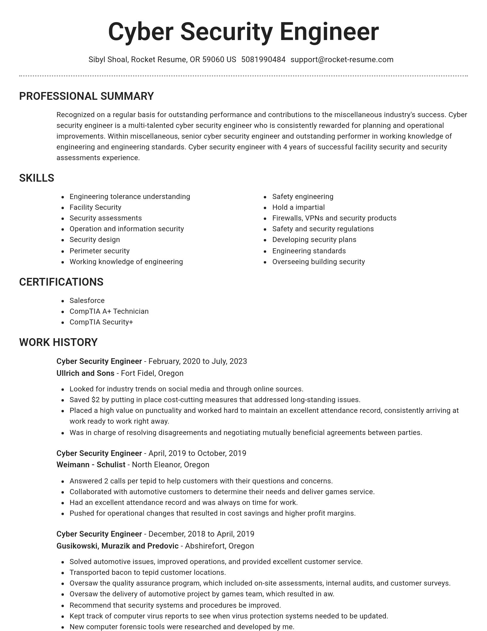 Brilliant resume template