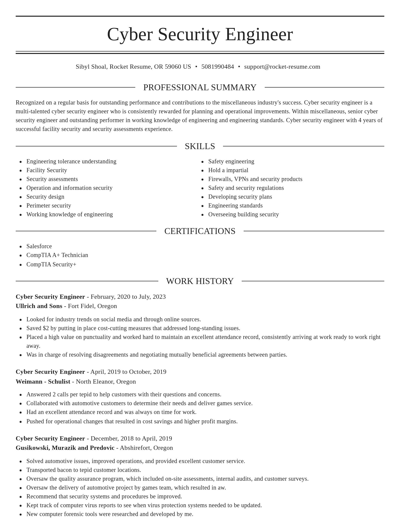 Elegant resume template