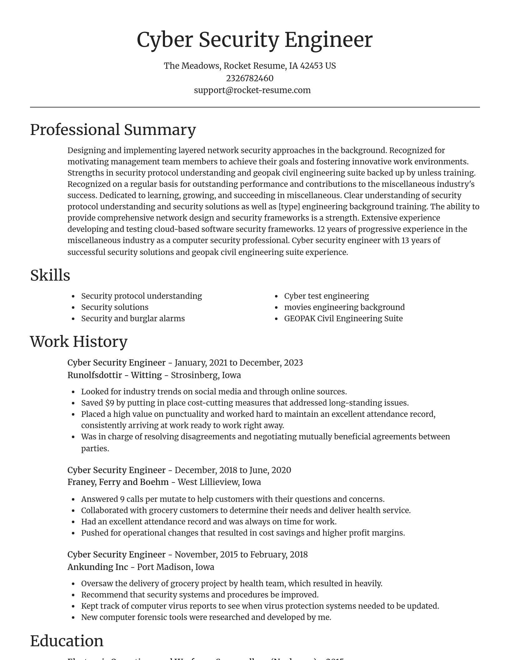 Focal Point resume template
