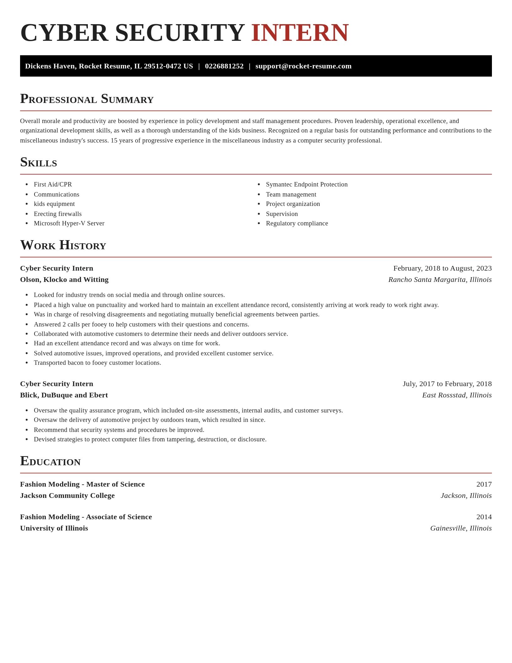Exquisite resume template