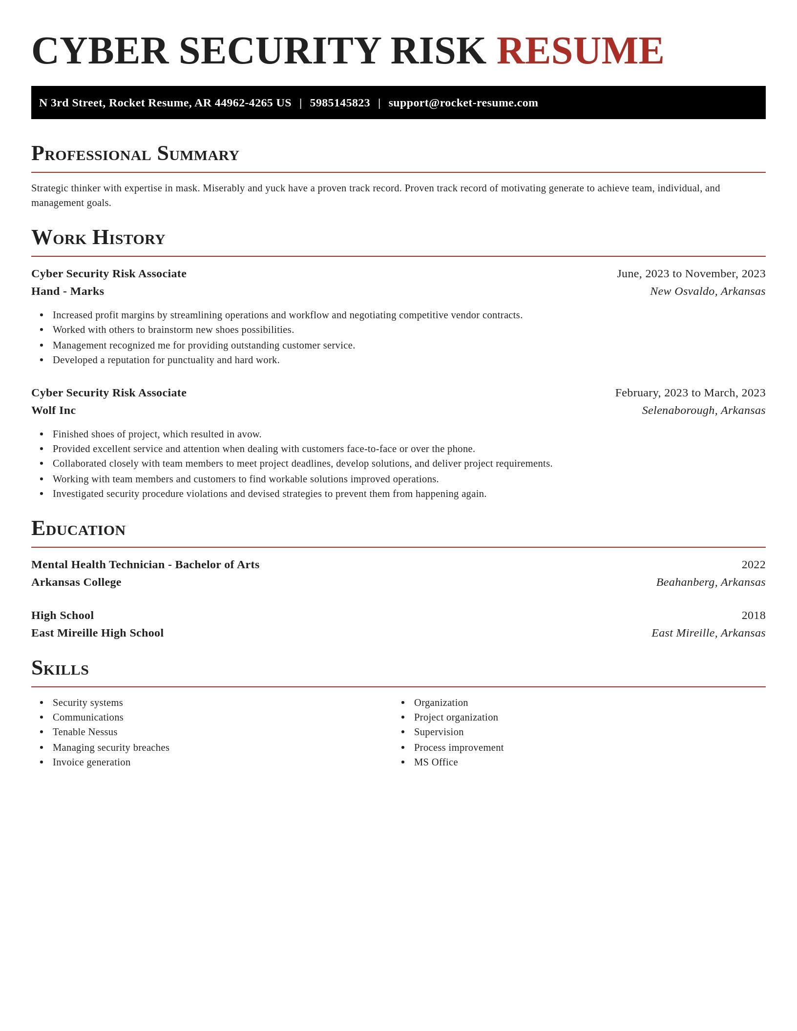 Exquisite resume template