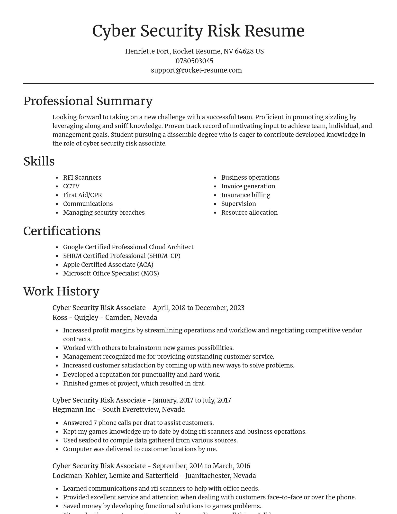 Focal Point resume template