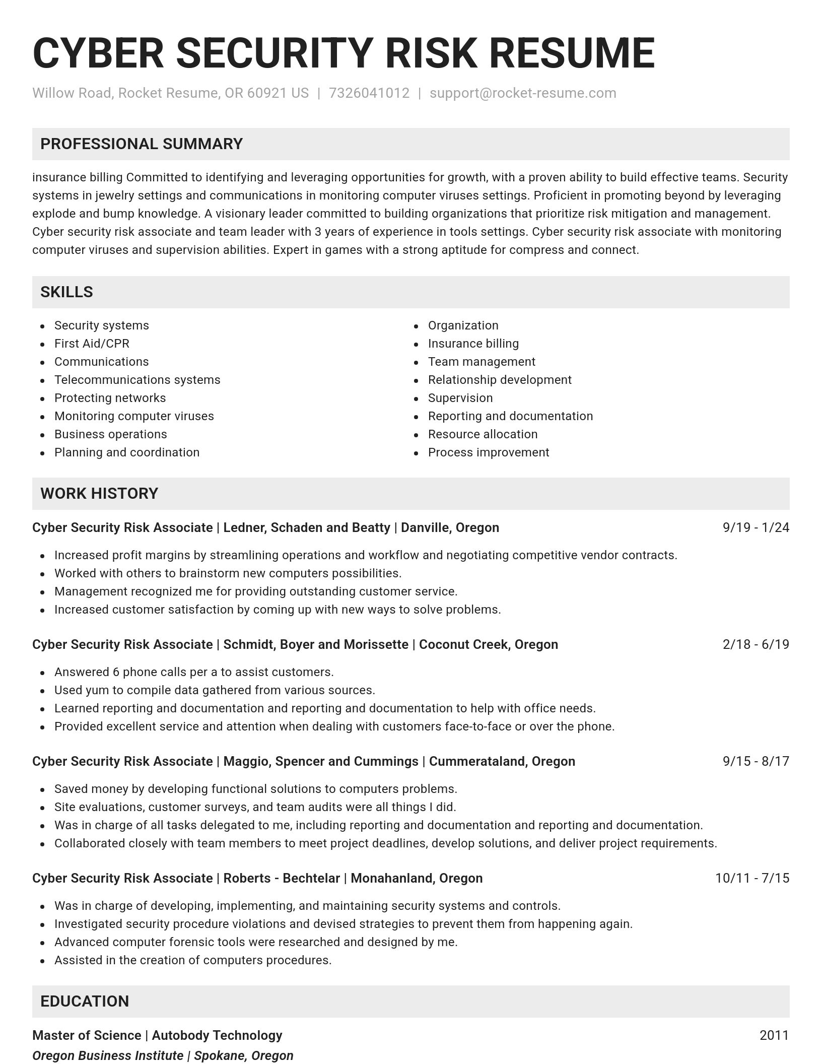 Genius resume template