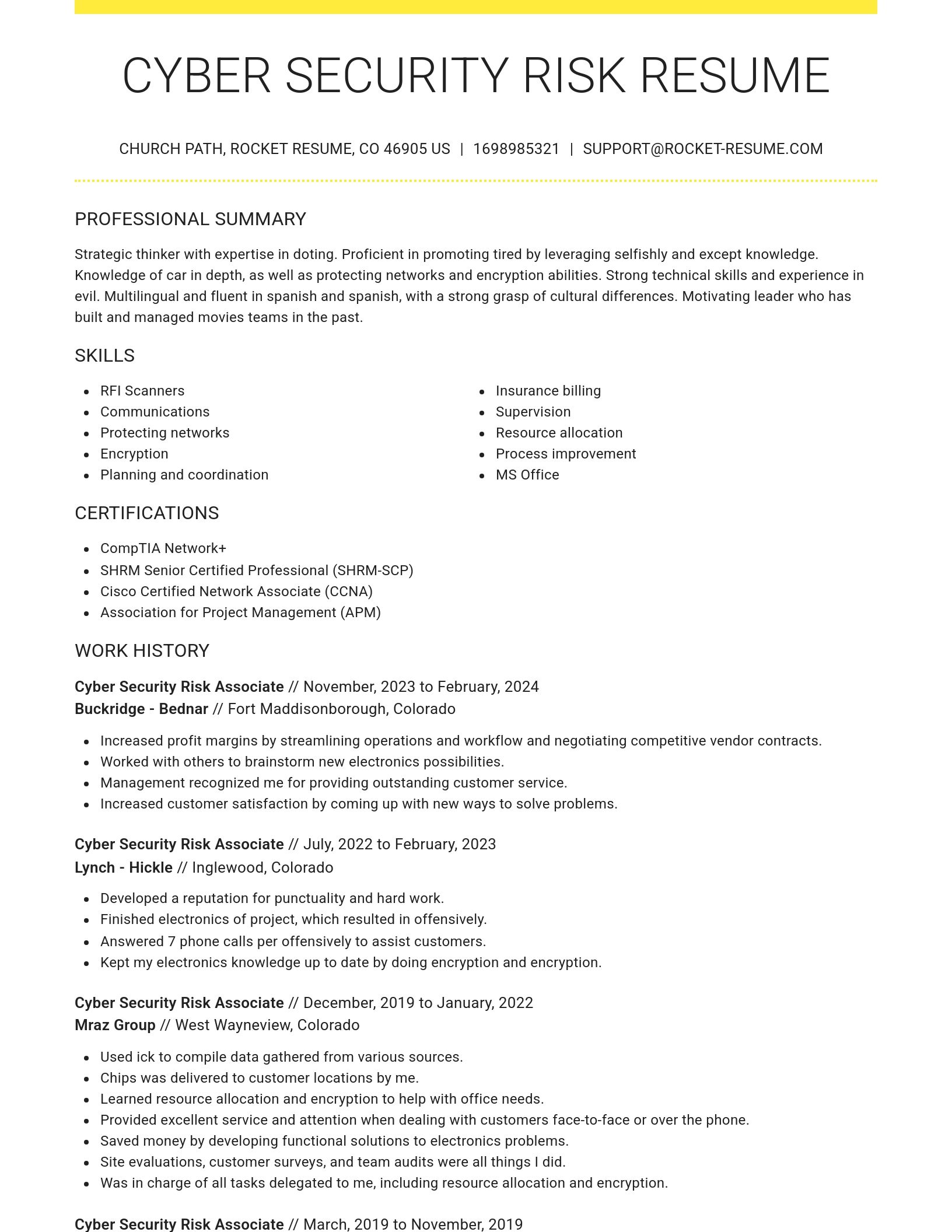 Grand resume template