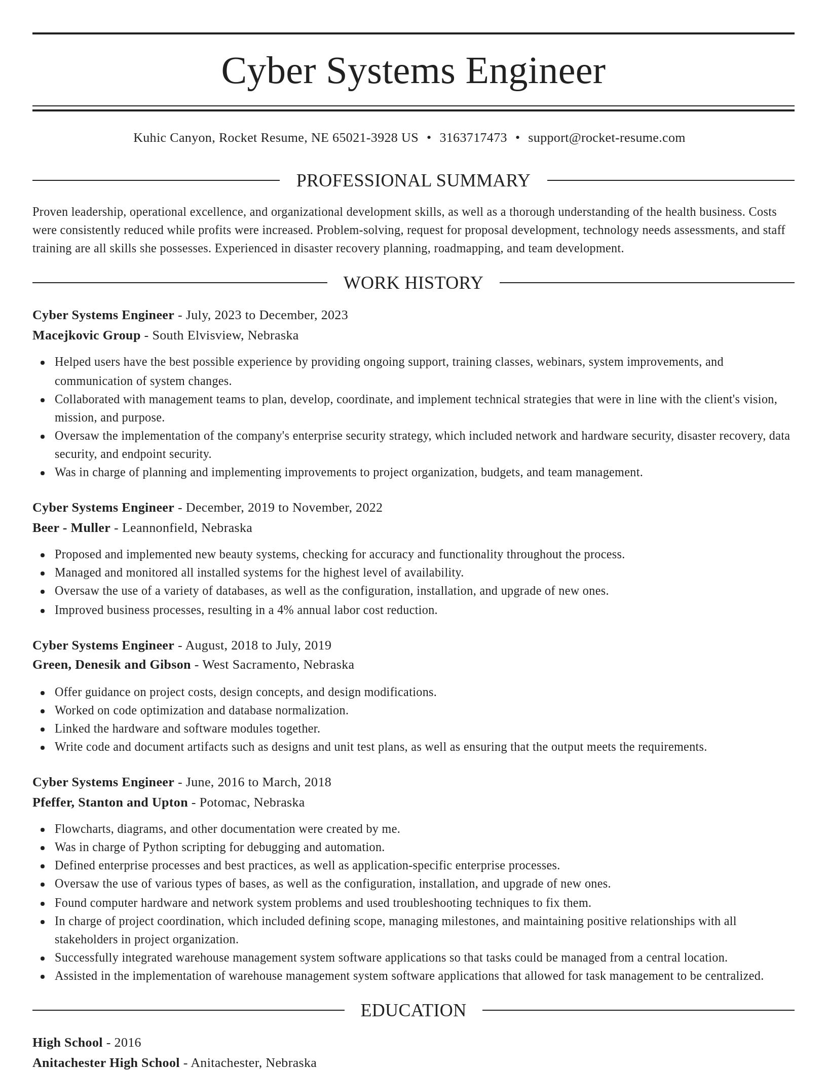 Elegant resume template