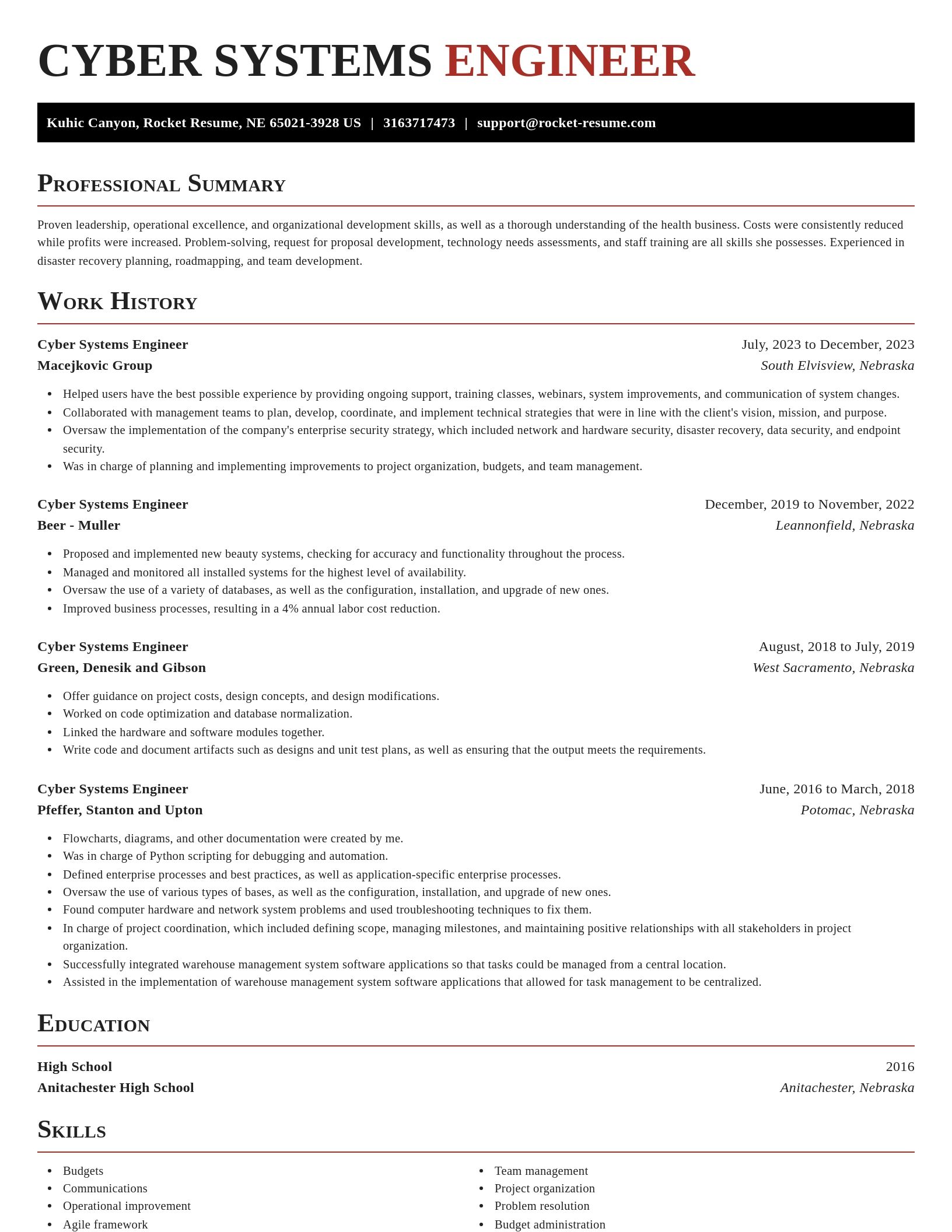 Exquisite resume template