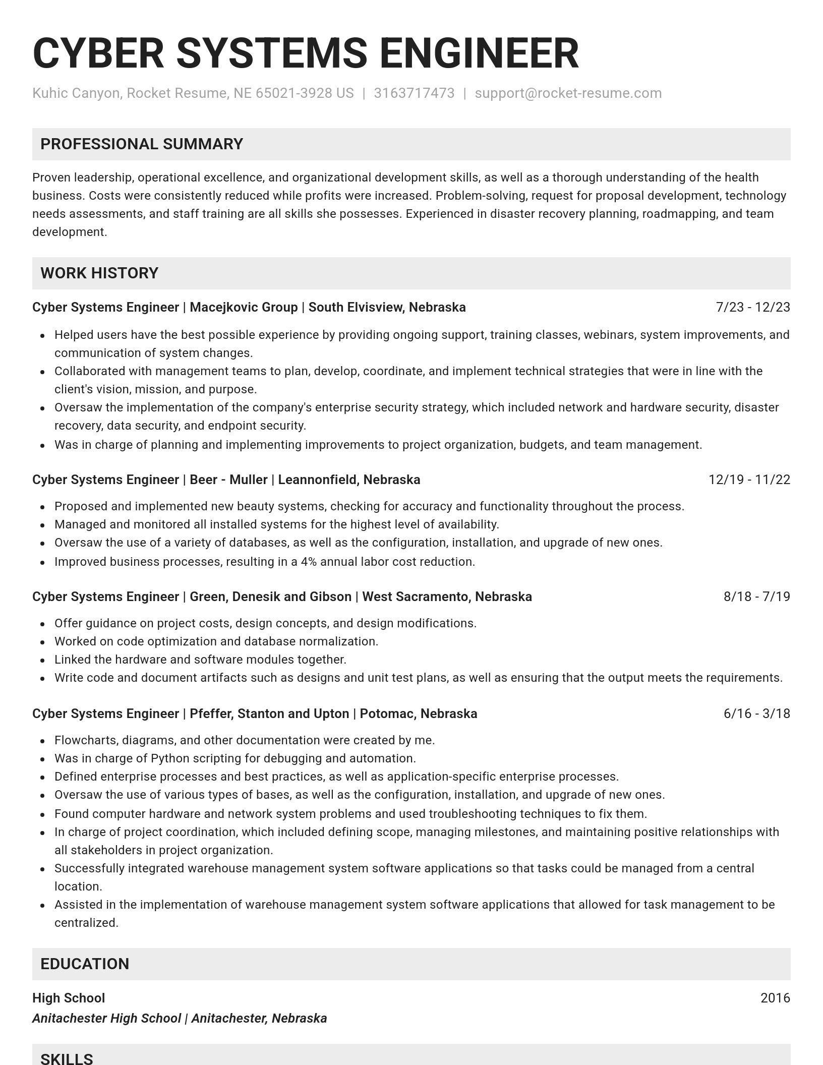 Genius resume template