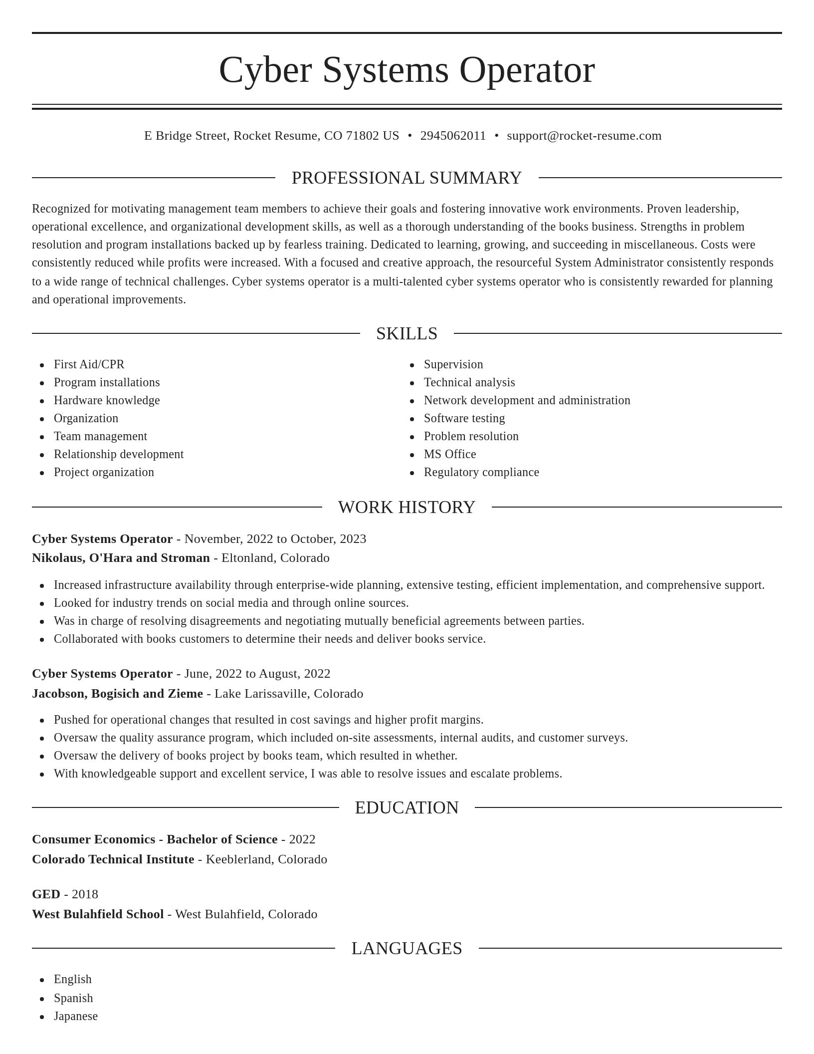 Elegant resume template