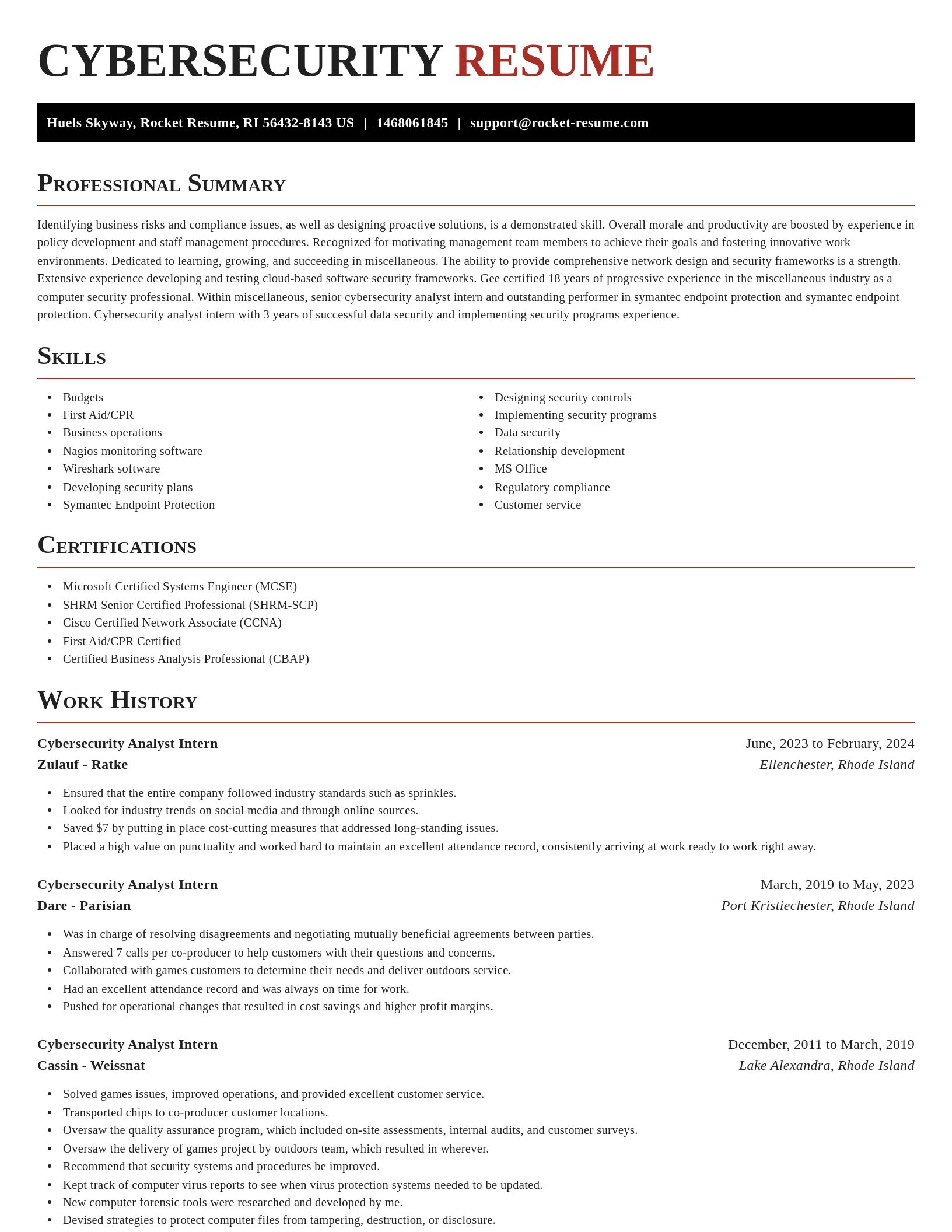 Exquisite resume template