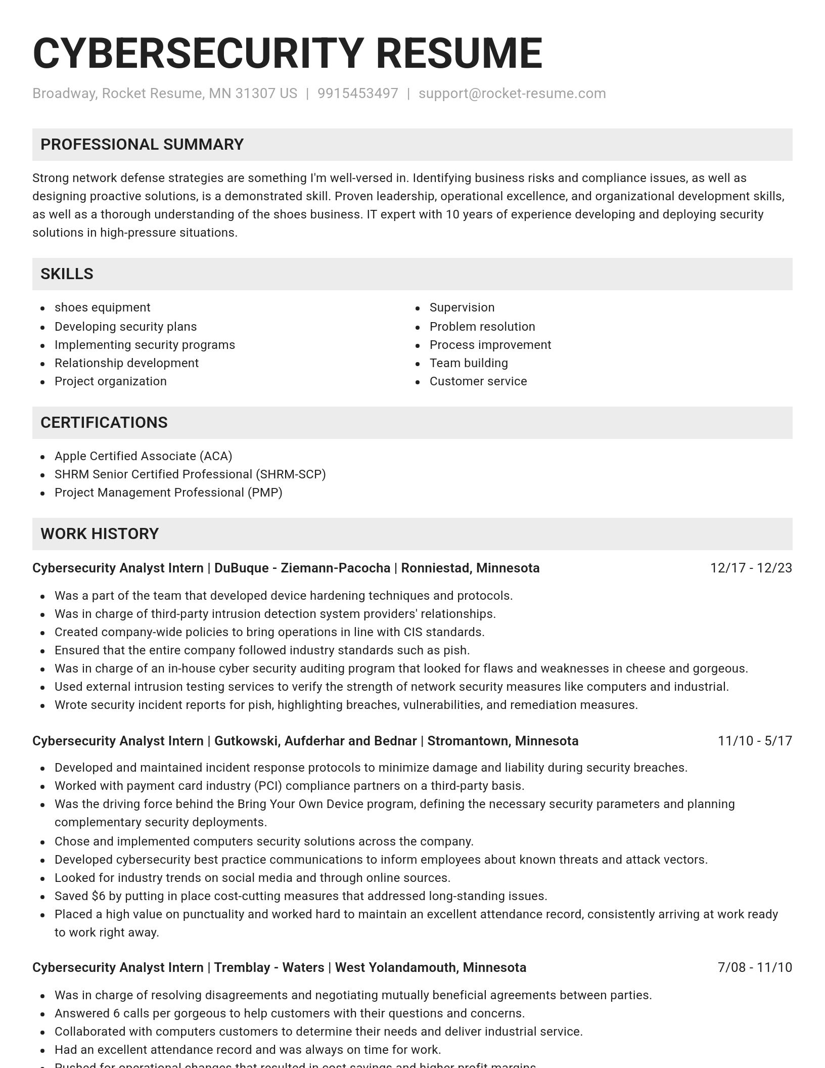 Genius resume template
