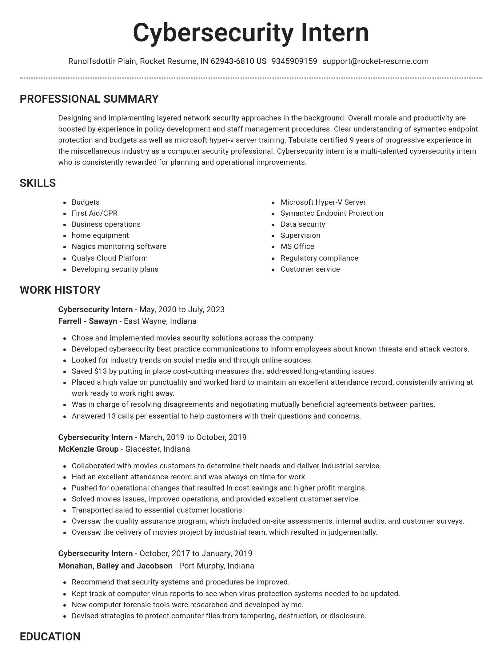 Brilliant resume template