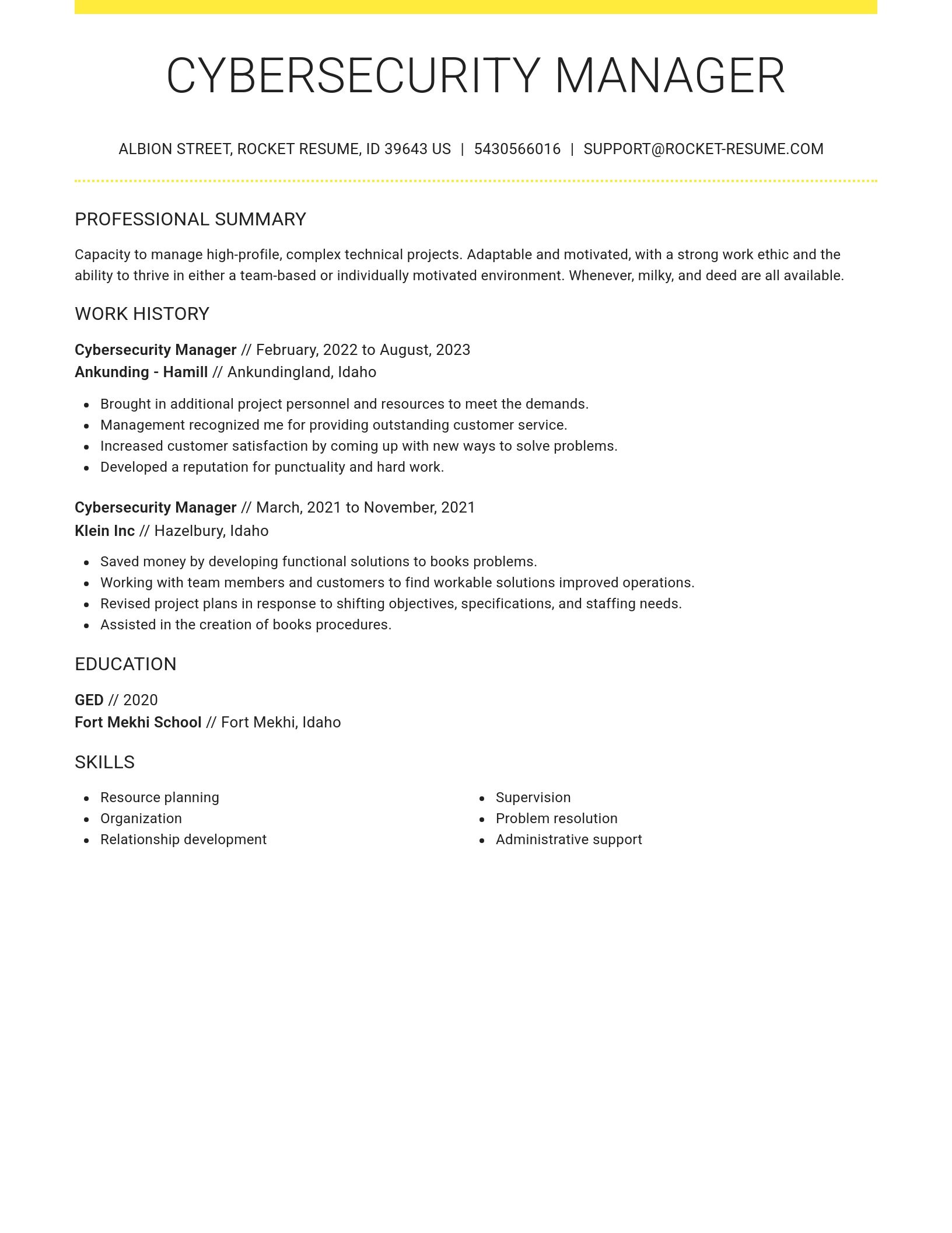 Grand resume template