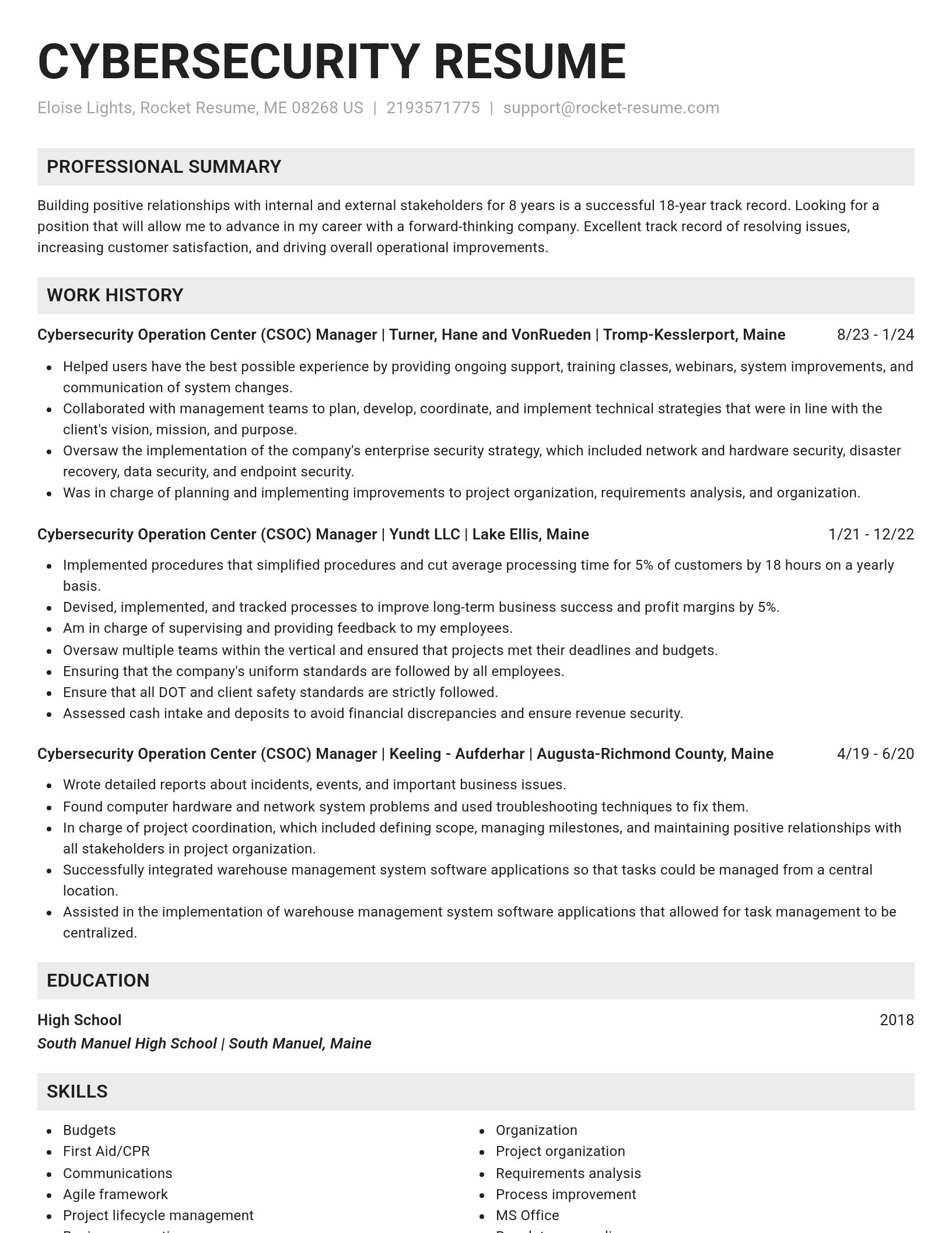 Genius resume template