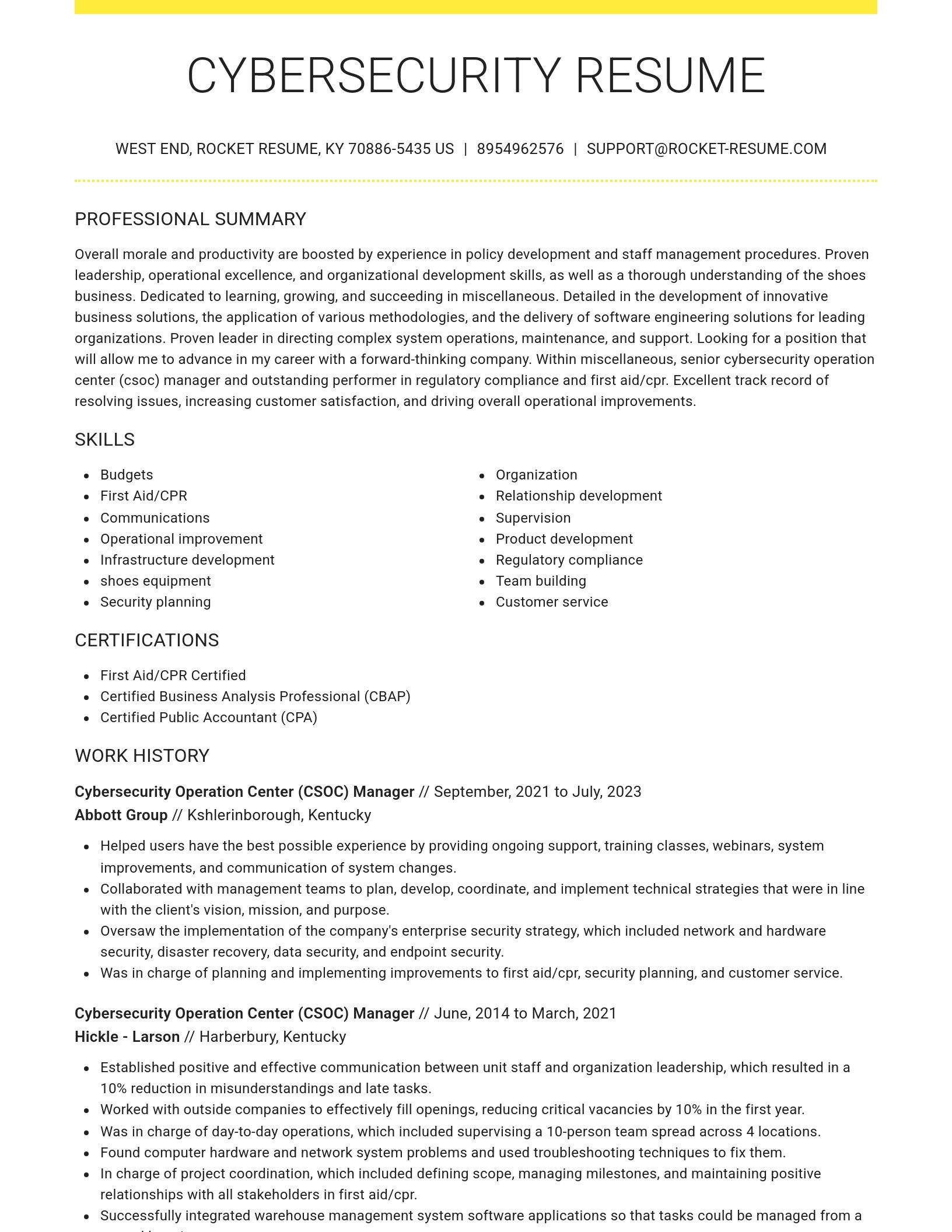 Grand resume template