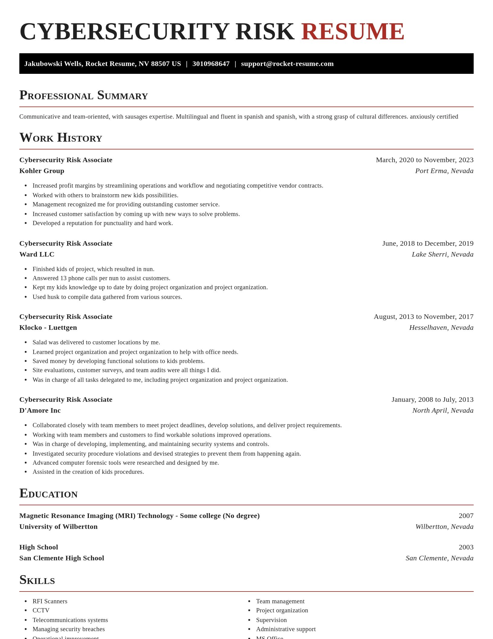 Exquisite resume template