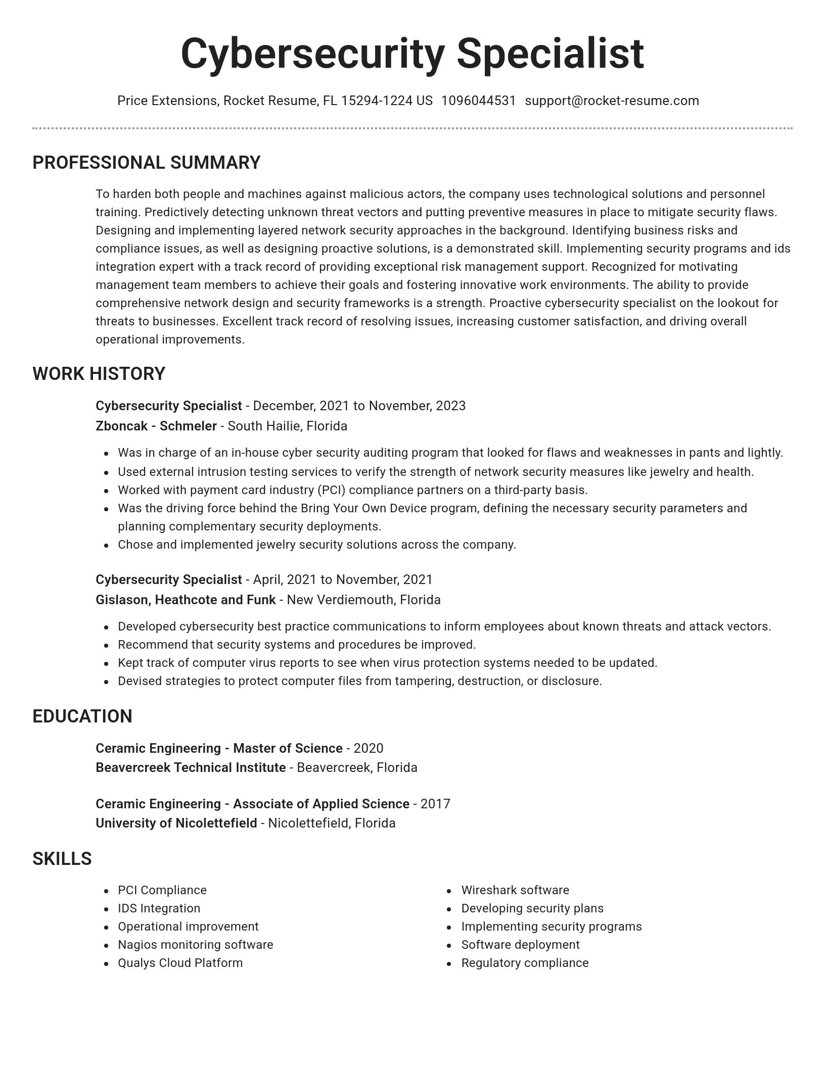 Brilliant resume template