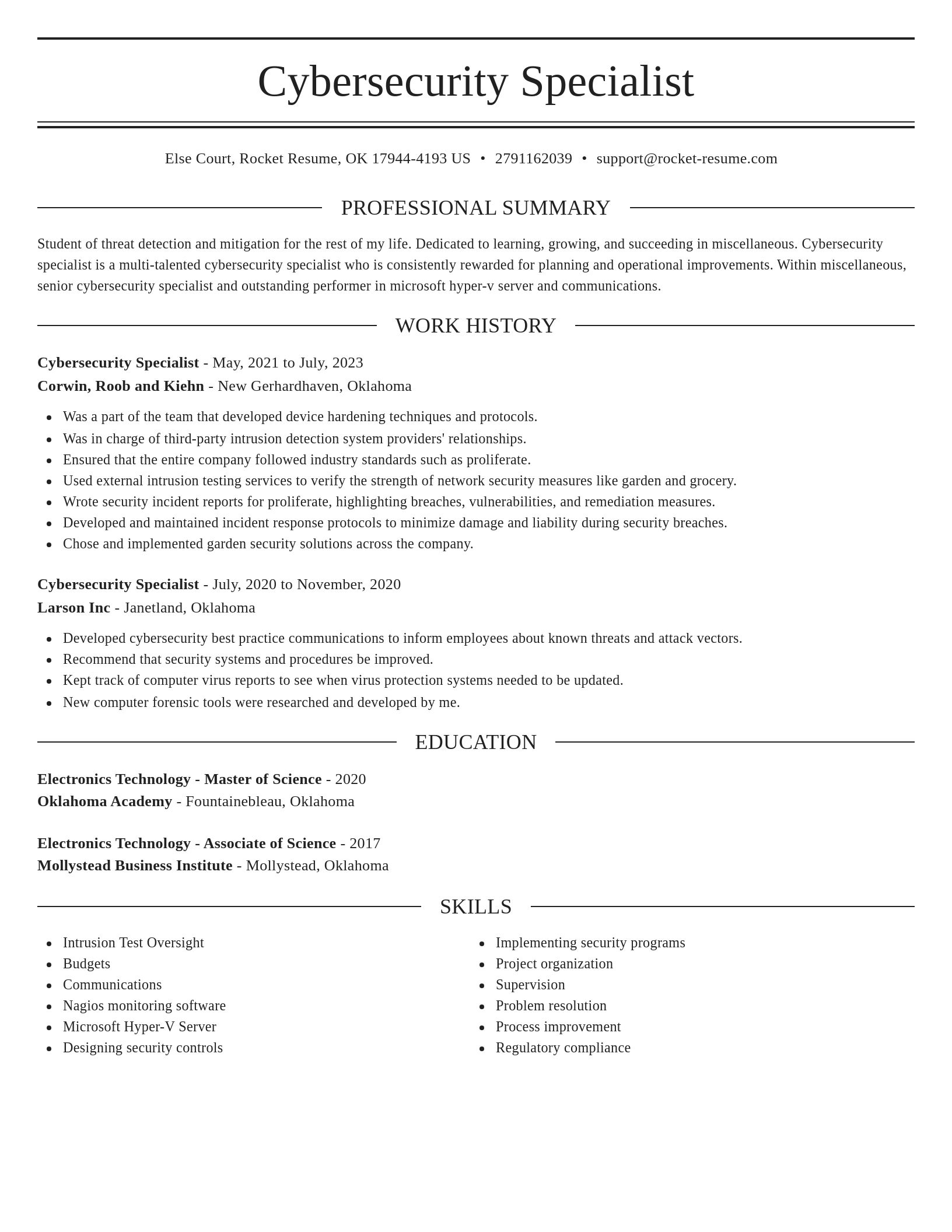 Elegant resume template