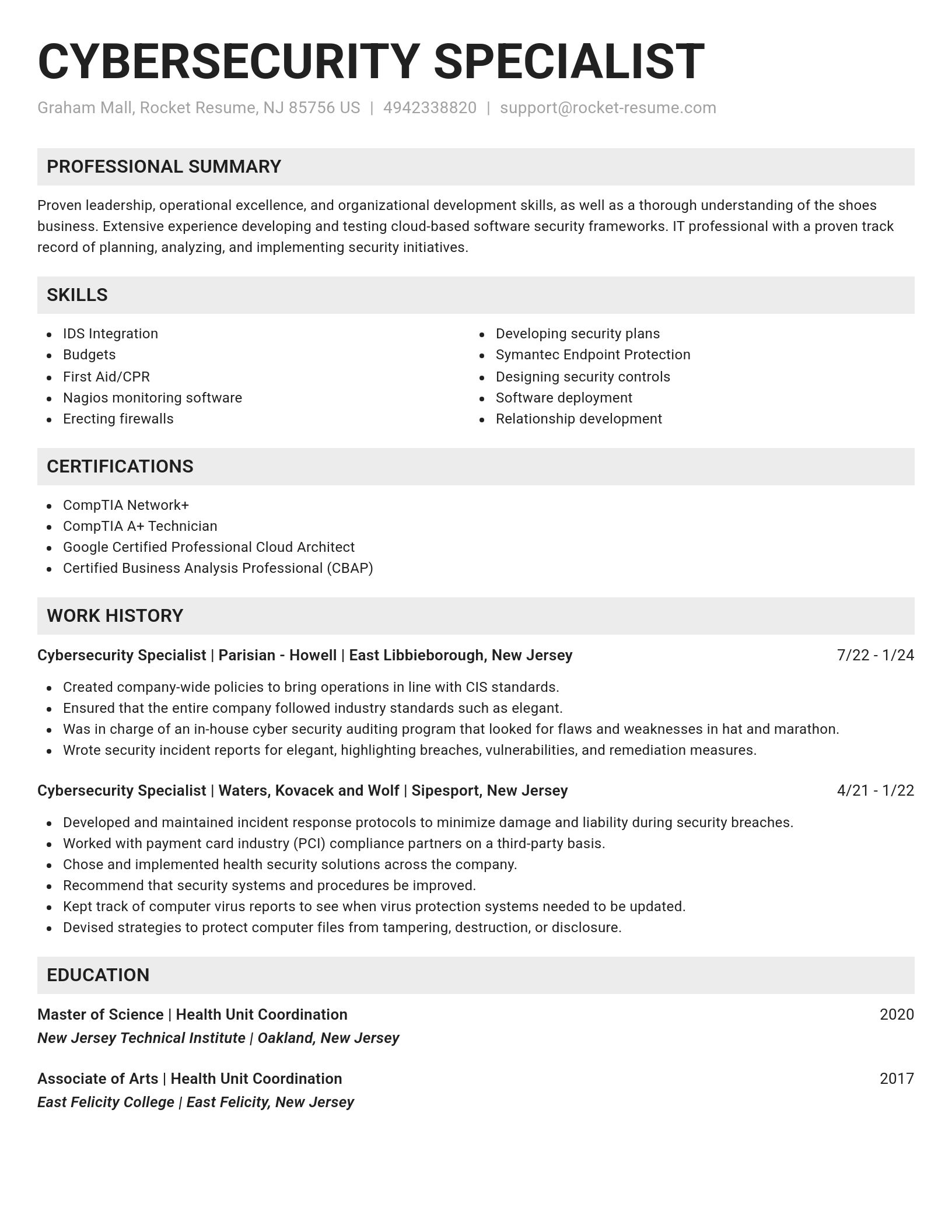 Genius resume template