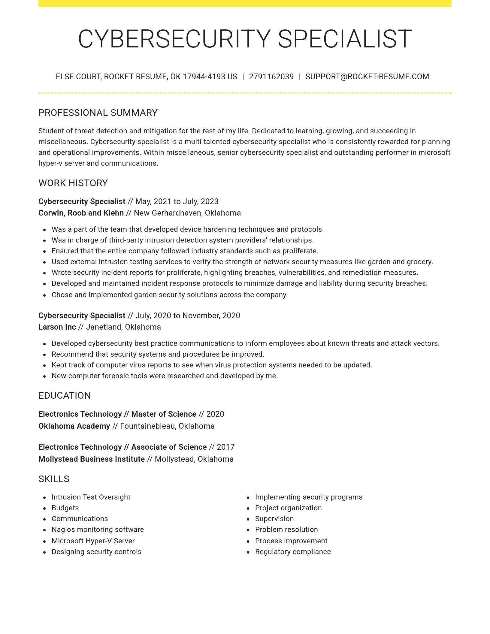 Grand resume template