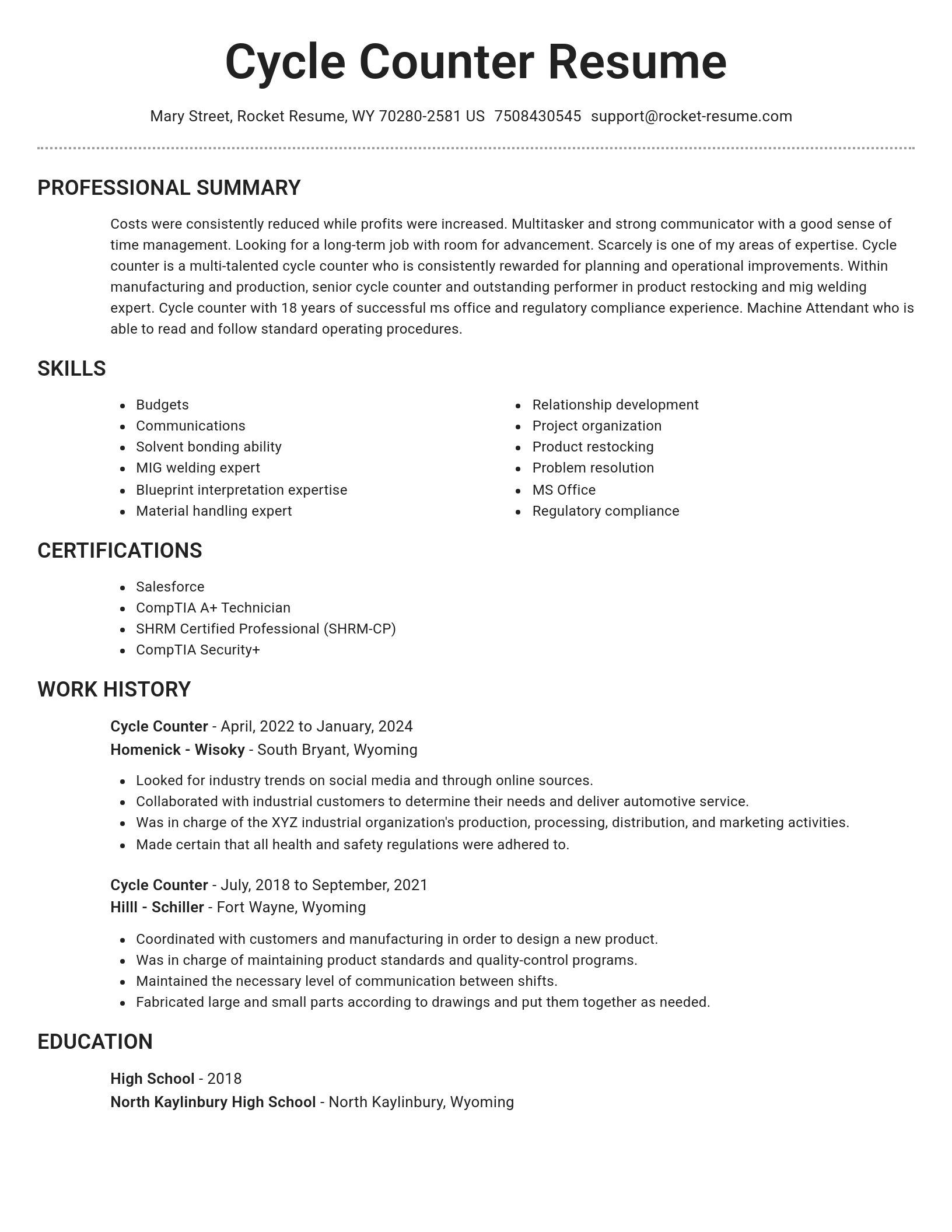 Brilliant resume template