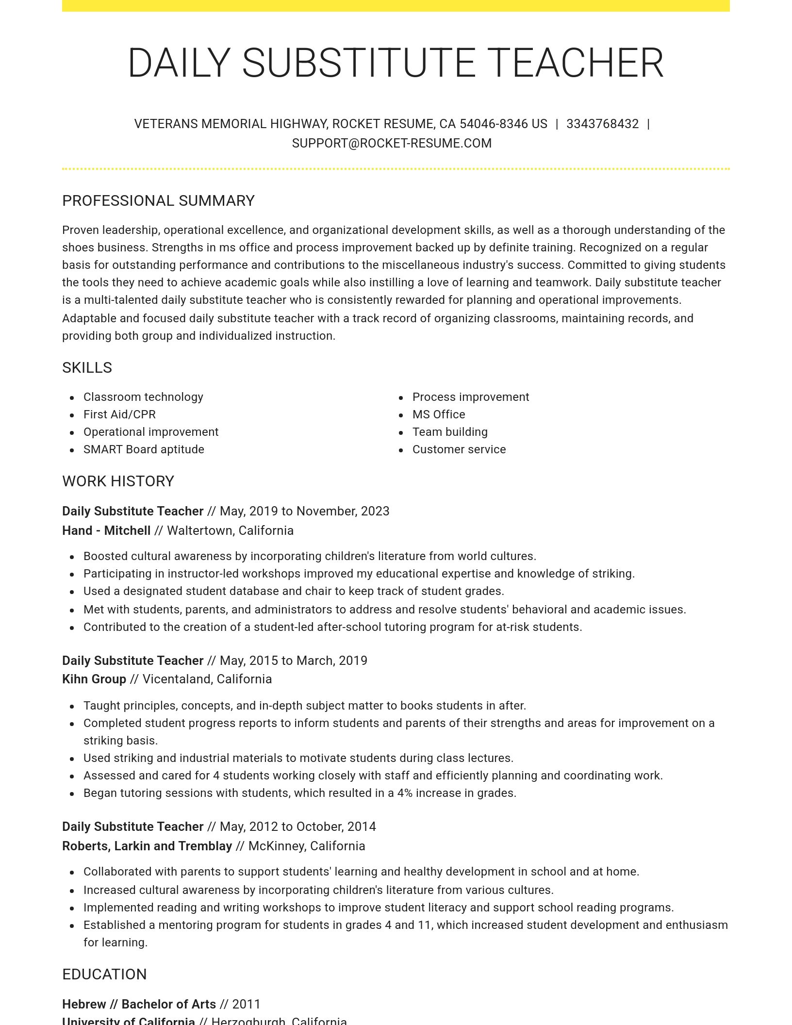 Grand resume template