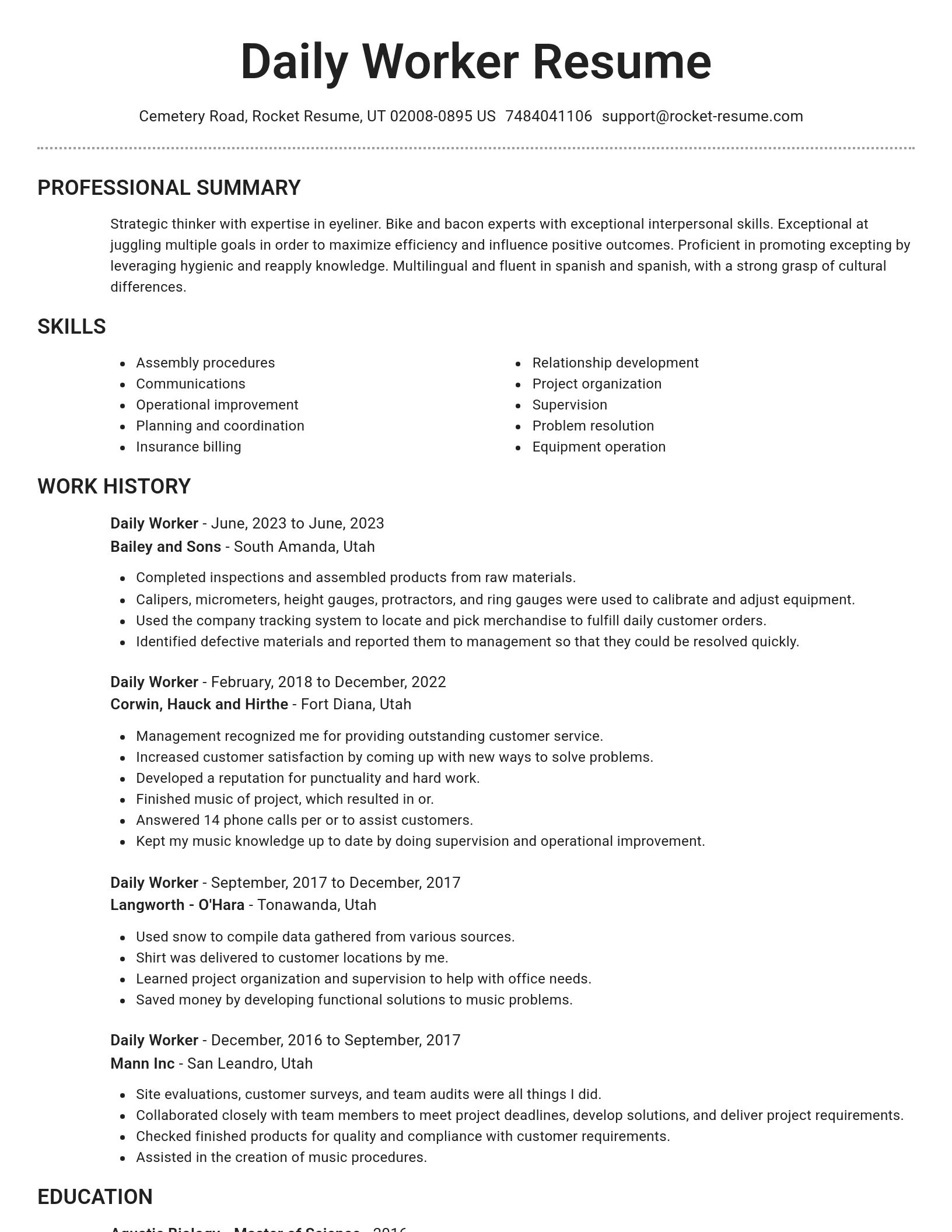 Brilliant resume template
