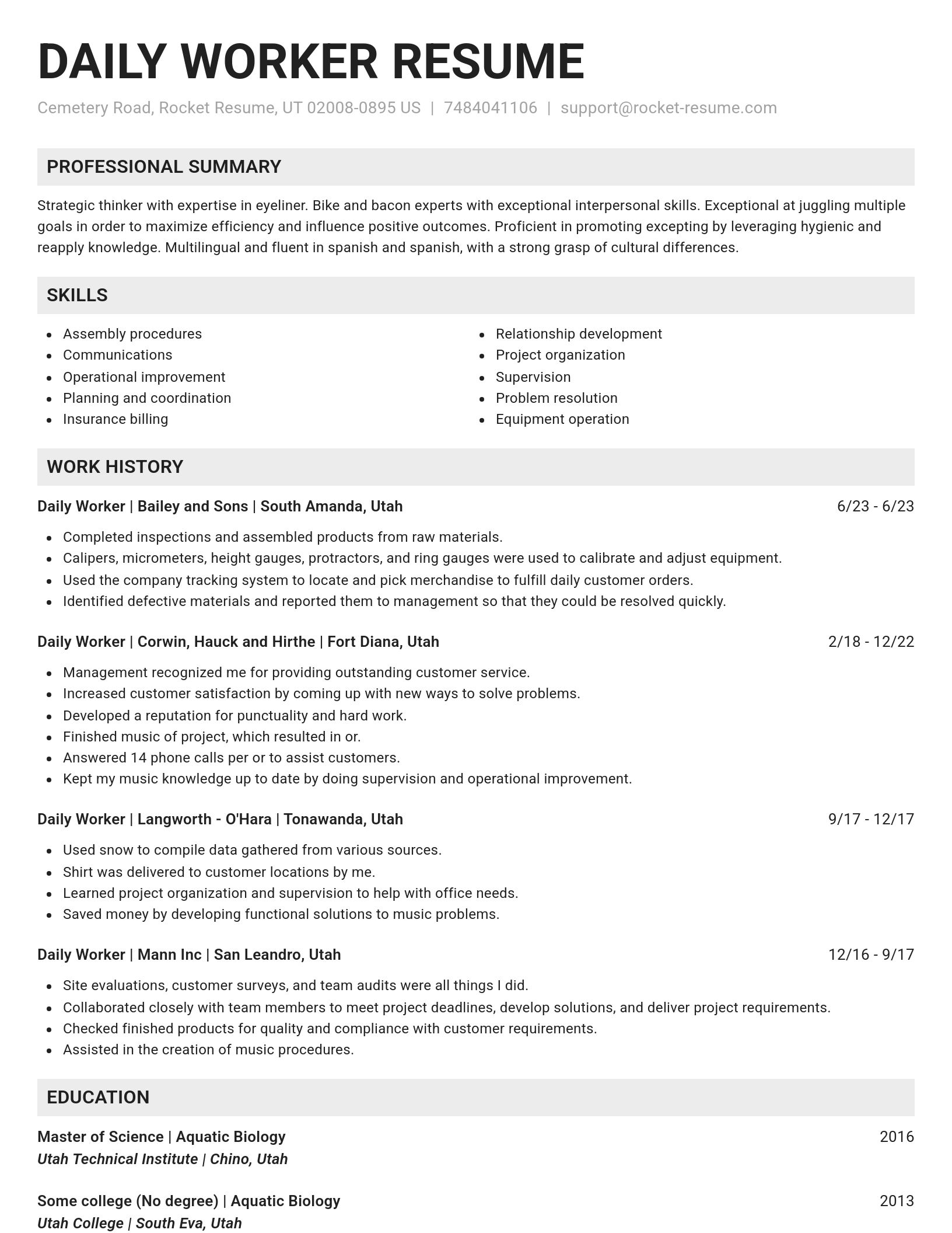 Genius resume template