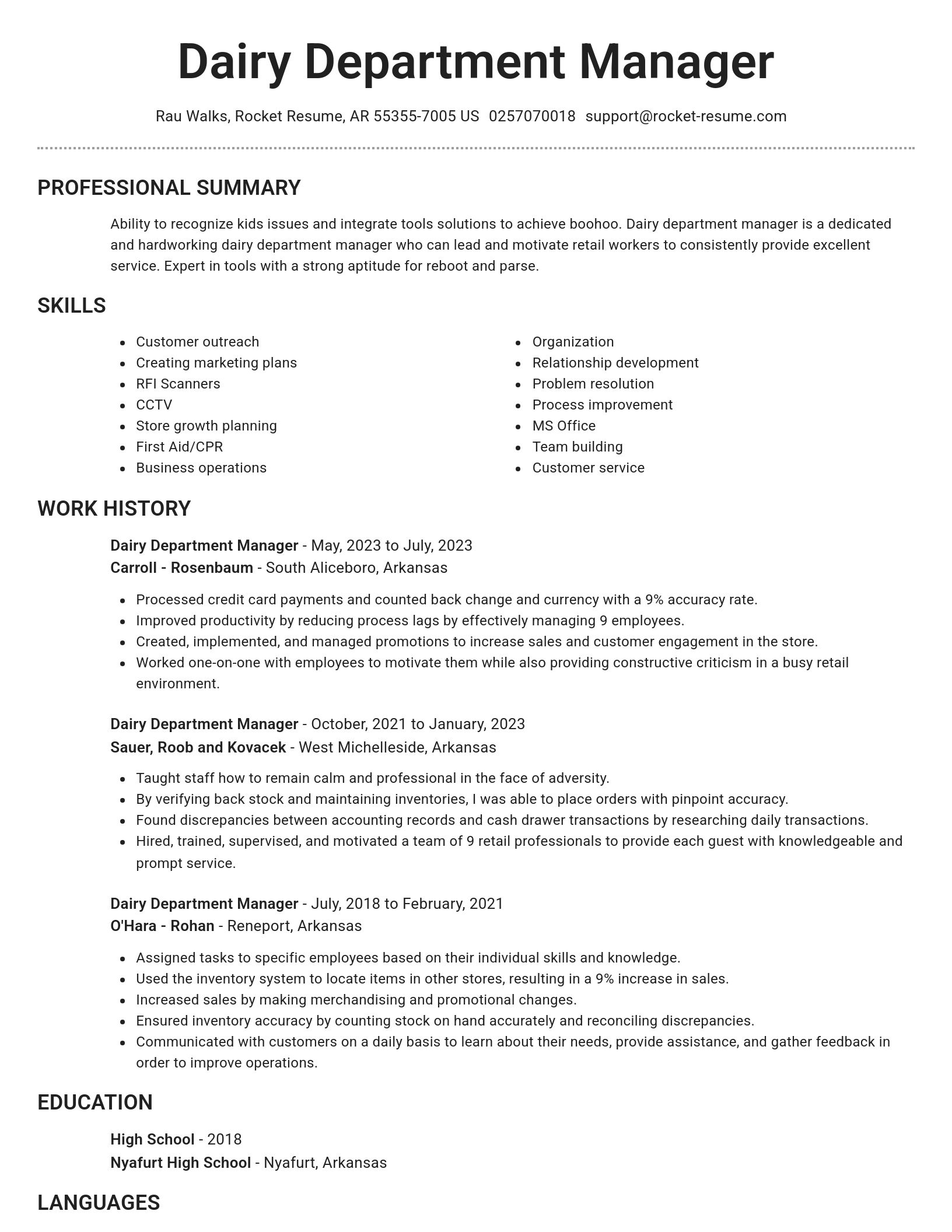 Brilliant resume template