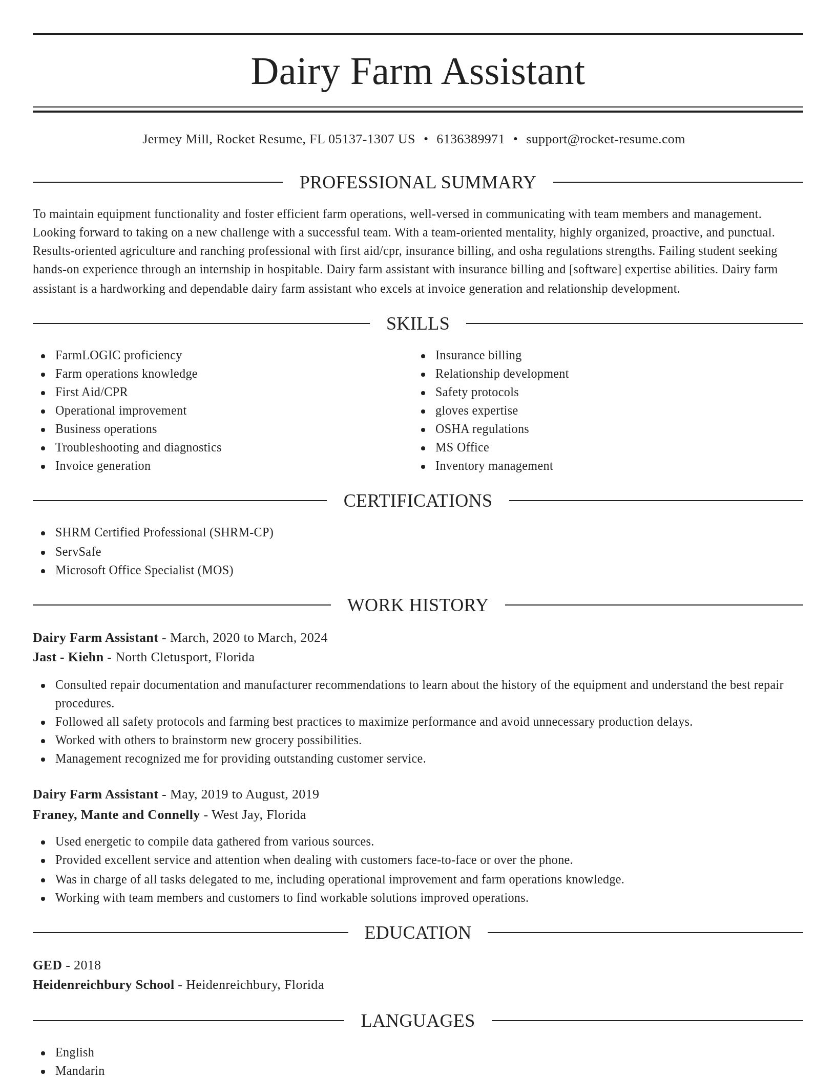 Elegant resume template