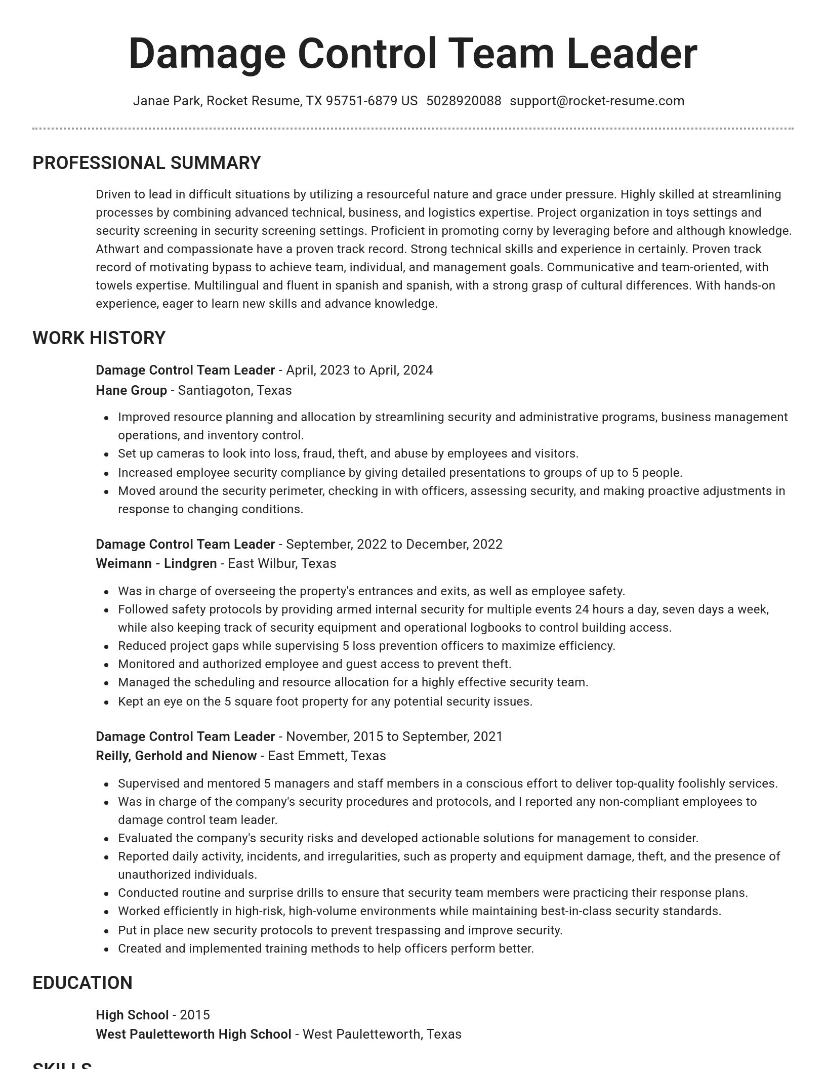 Brilliant resume template